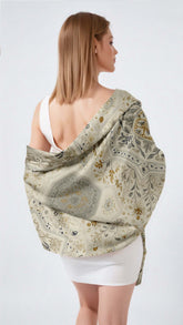 AZTEC OPULENCE SILK LONG LADIES SCARF