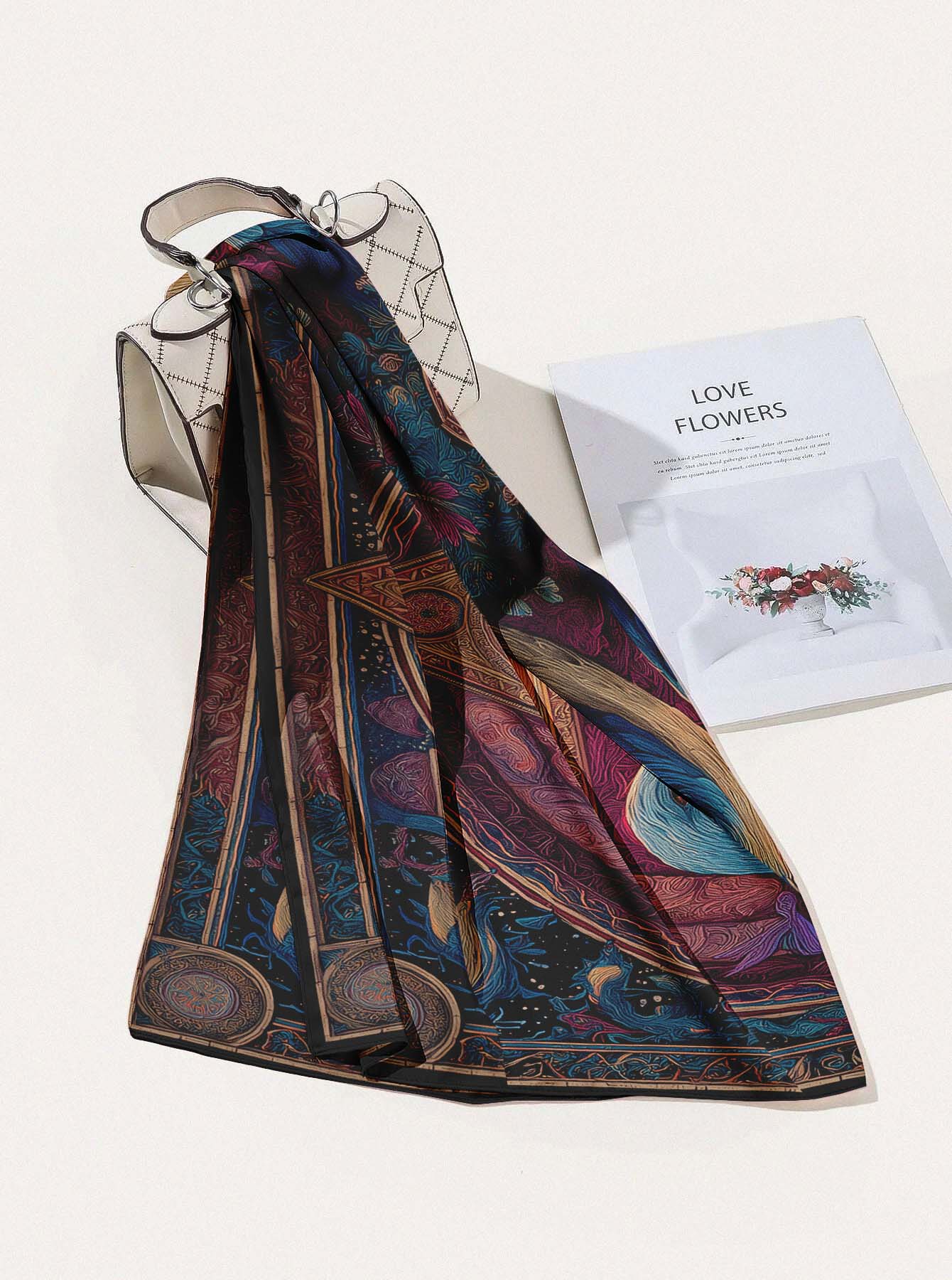 TRINITY OF VISION SILK HEAD SCARF TRINITY OF VISION SILK HEAD SCARF