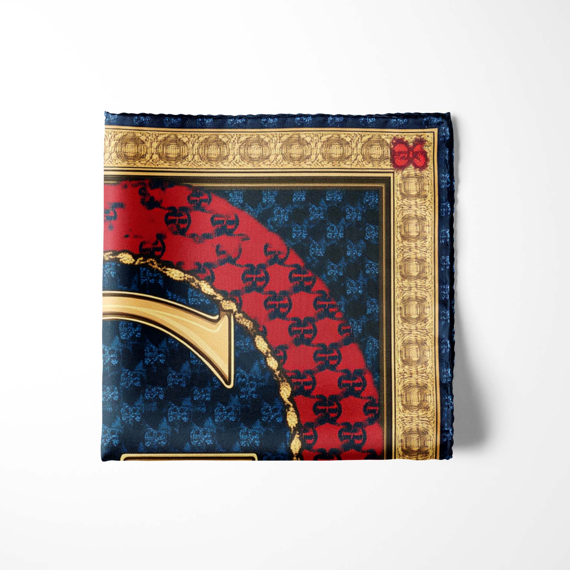 LETTER G SILK POCKET SQUARE LETTER G SILK POCKET SQUARE