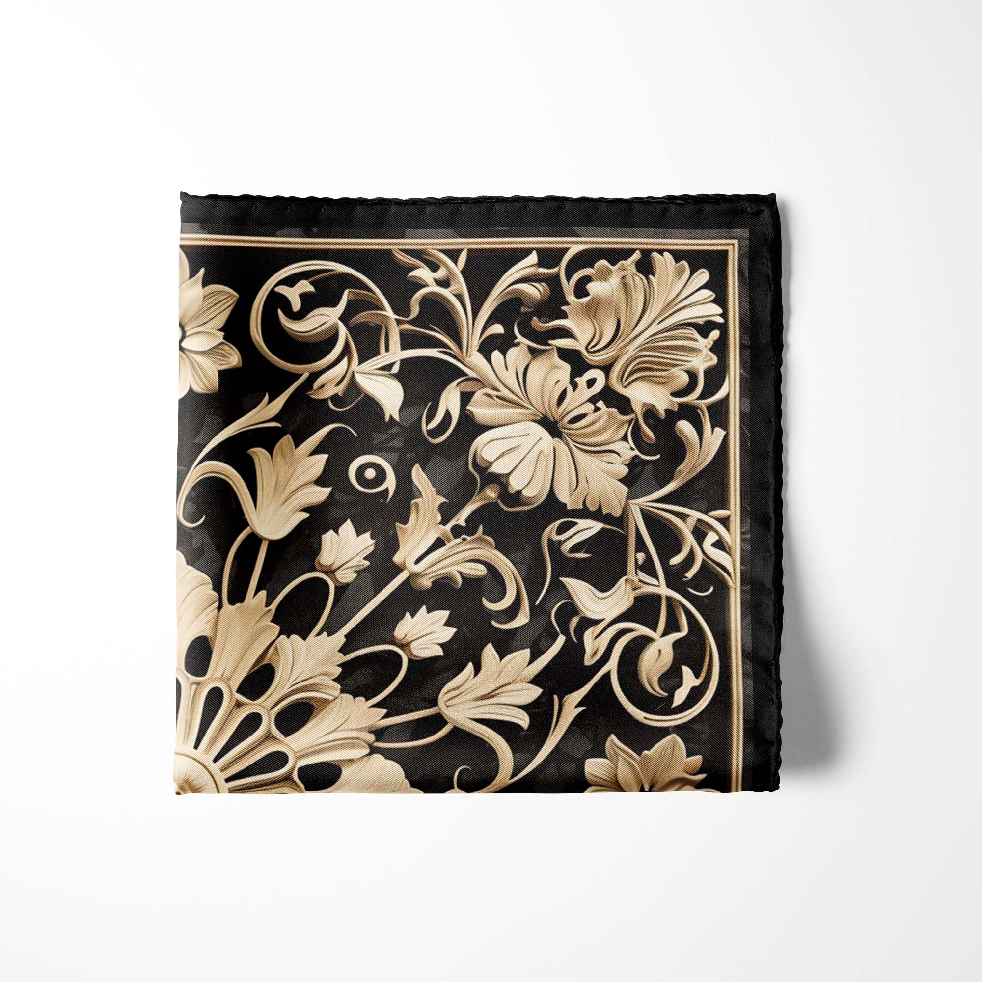 MANDALA ART SILK POCKET SQUARE MANDALA ART SILK POCKET SQUARE