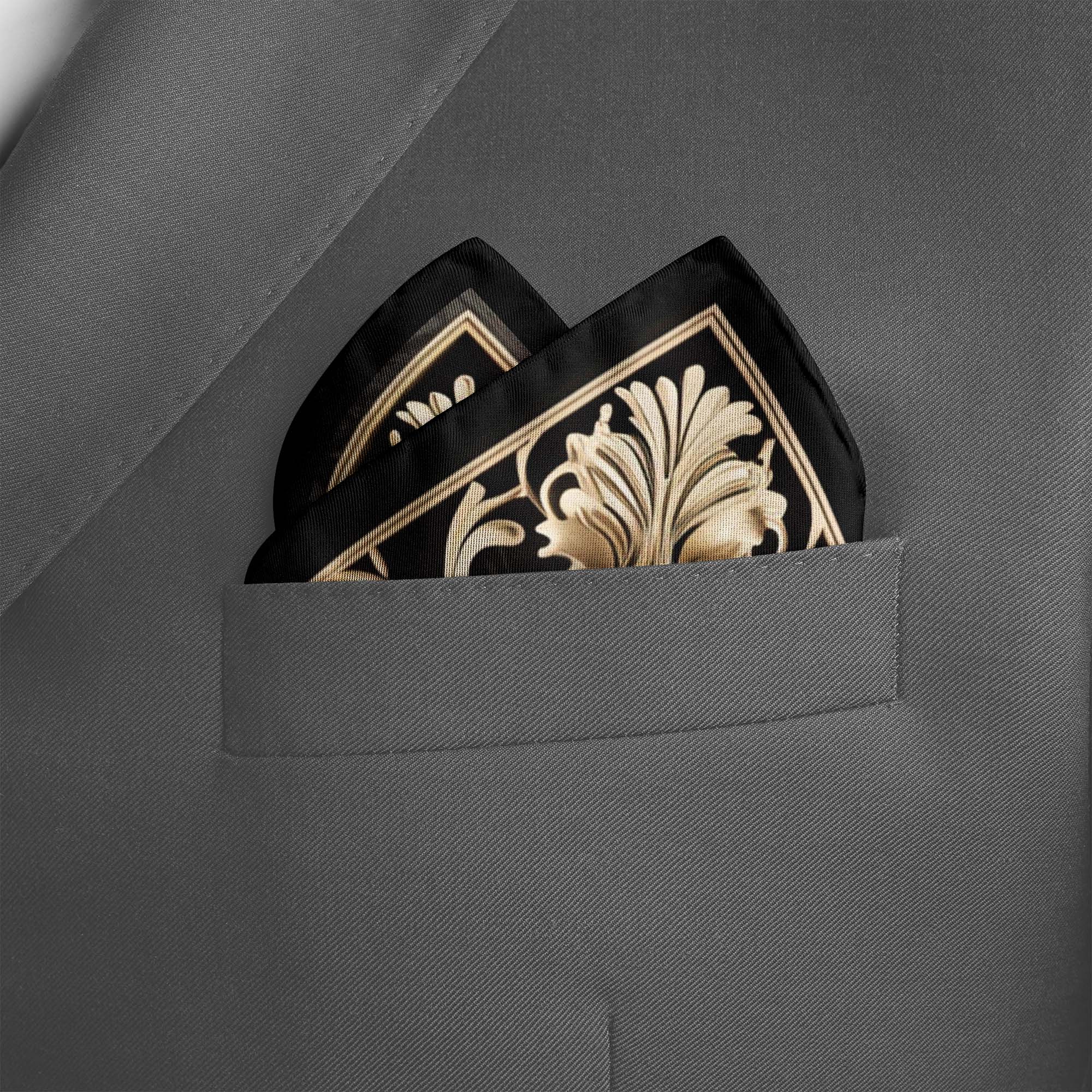 MANDALA ART SILK POCKET SQUARE MANDALA ART SILK POCKET SQUARE
