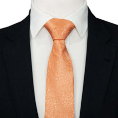 PINKISH PEACH PAISLEY SELF PRINTED TIE