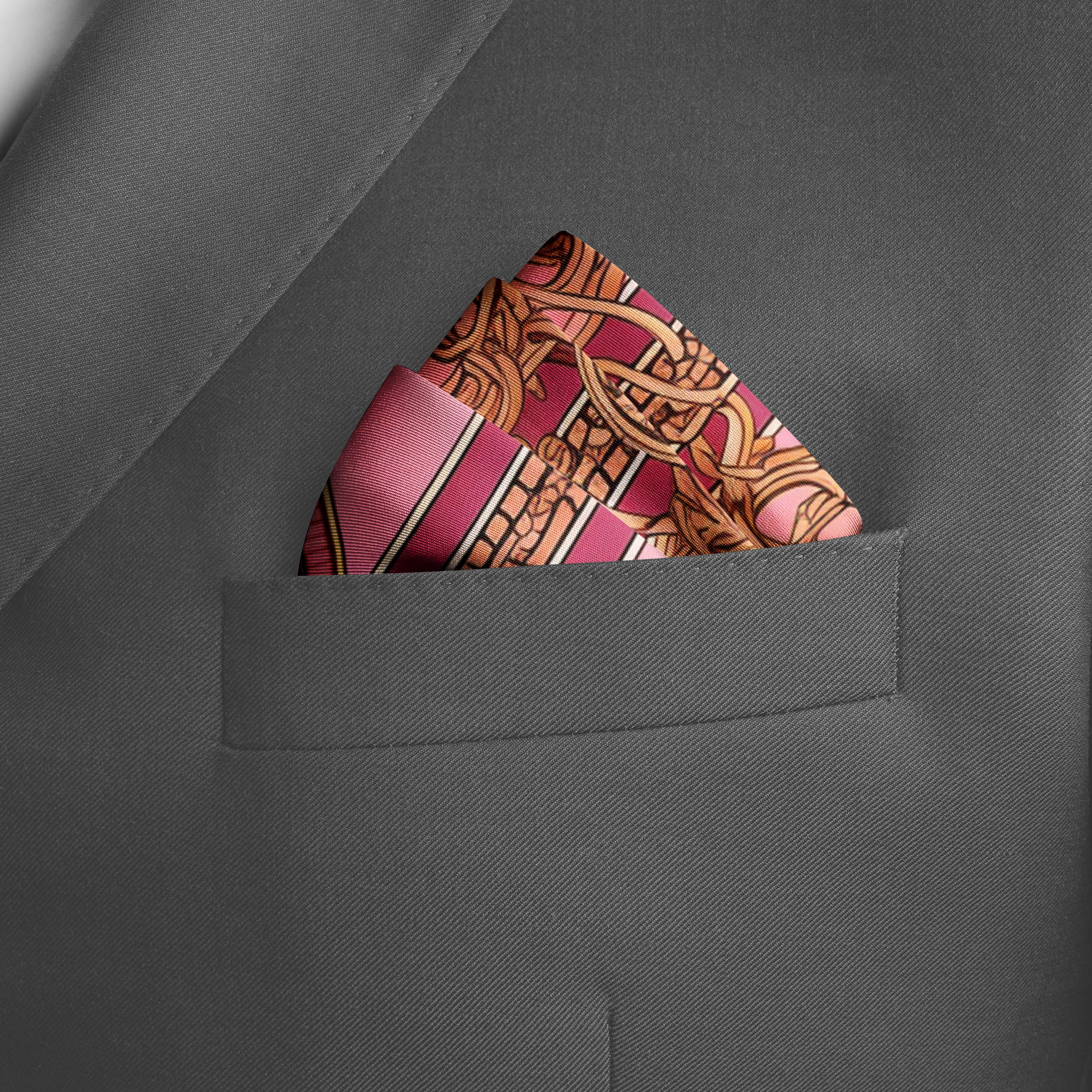 GEOMATRIC PATTERN SILK POCKET SQUARE GEOMATRIC PATTERN SILK POCKET SQUARE