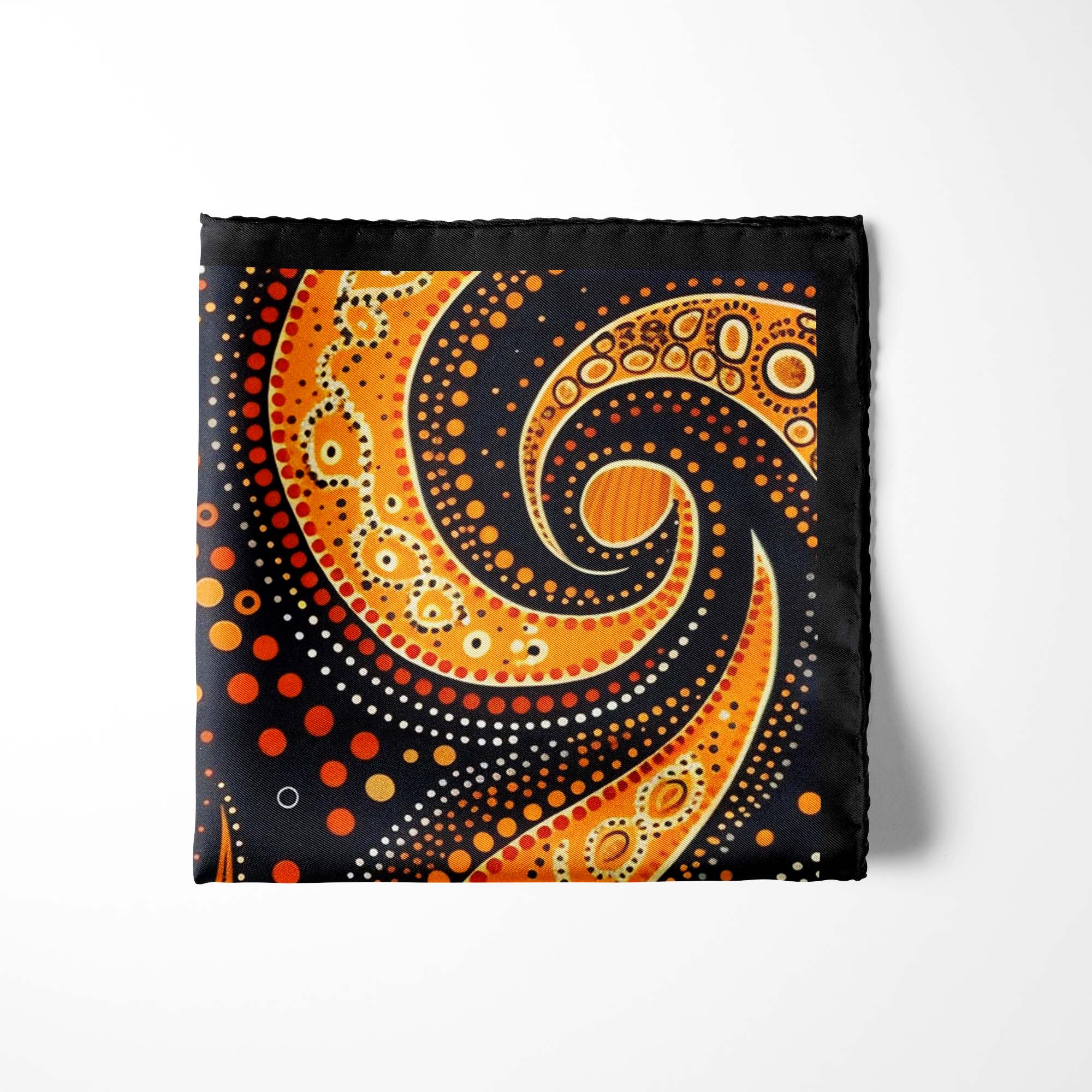 ABORIGINAL SILK POCKET SQUARE ABORIGINAL SILK POCKET SQUARE
