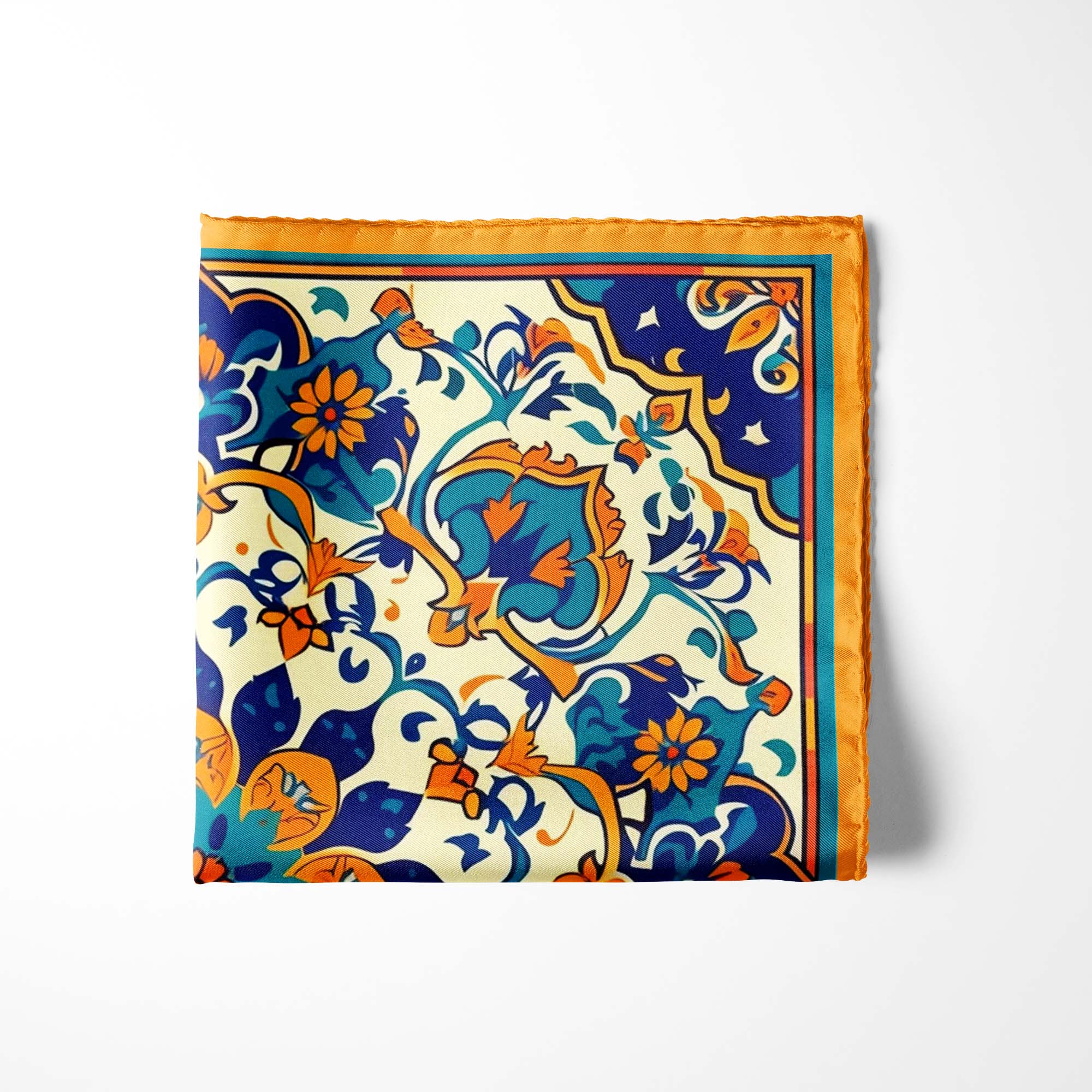 ARABESQUE VINTAGE ELEGENT SILK POCKET SQUARE ARABESQUE VINTAGE ELEGENT SILK POCKET SQUARE