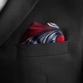 COLORFUL CARVED HEARTS SILK POCKET SQUARE - VALENTINE DAY COLLECTION