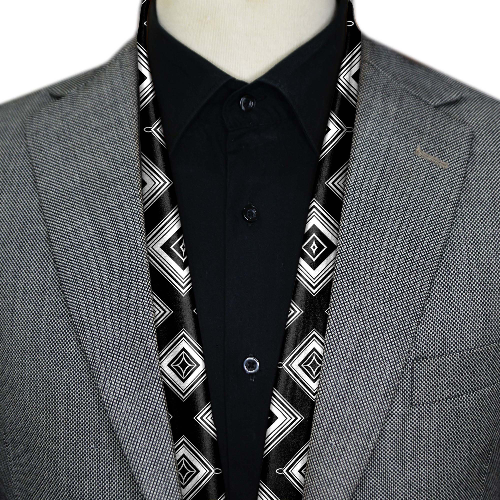 SQUARES GEOMETRIC MEN SCARF - PREMIUM COLLECTION SQUARES GEOMETRIC MEN SCARF - PREMIUM COLLECTION