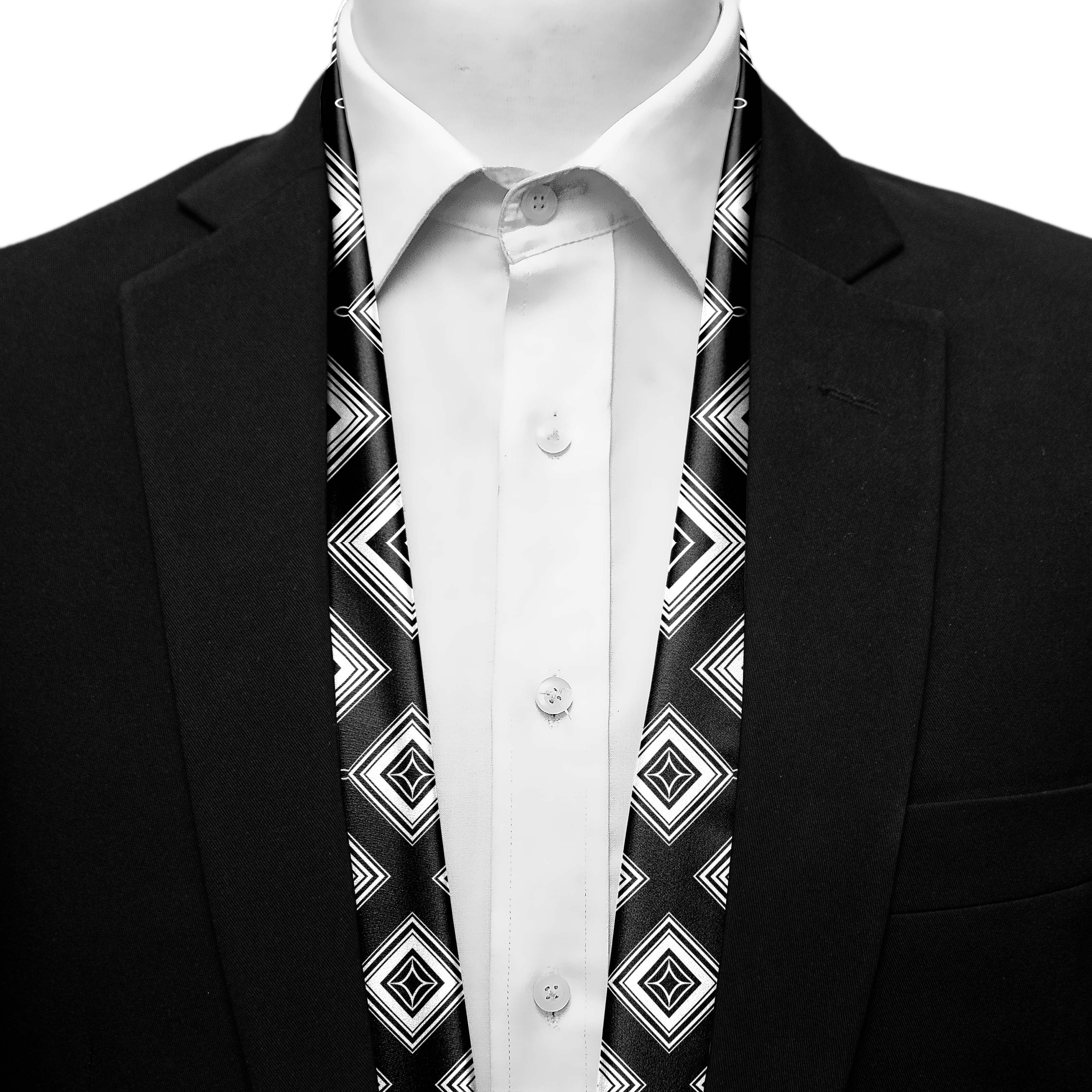 SQUARES GEOMETRIC MEN SCARF - PREMIUM COLLECTION SQUARES GEOMETRIC MEN SCARF - PREMIUM COLLECTION