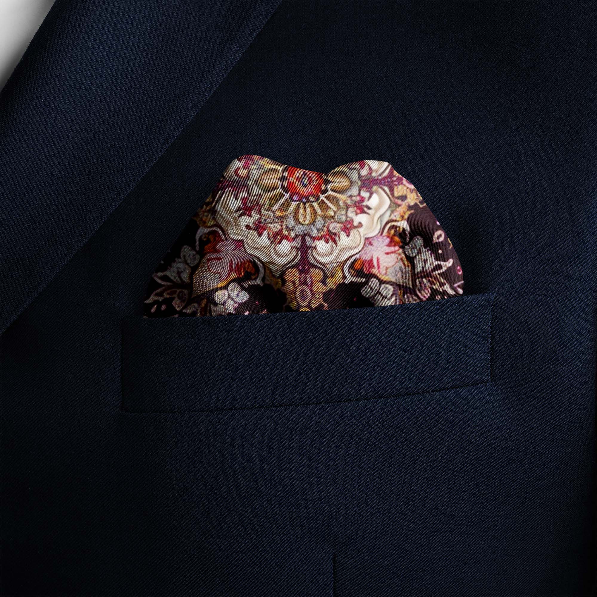 ORNAMENTAL PAISLEY SILK POCKET SQUARE ORNAMENTAL PAISLEY SILK POCKET SQUARE