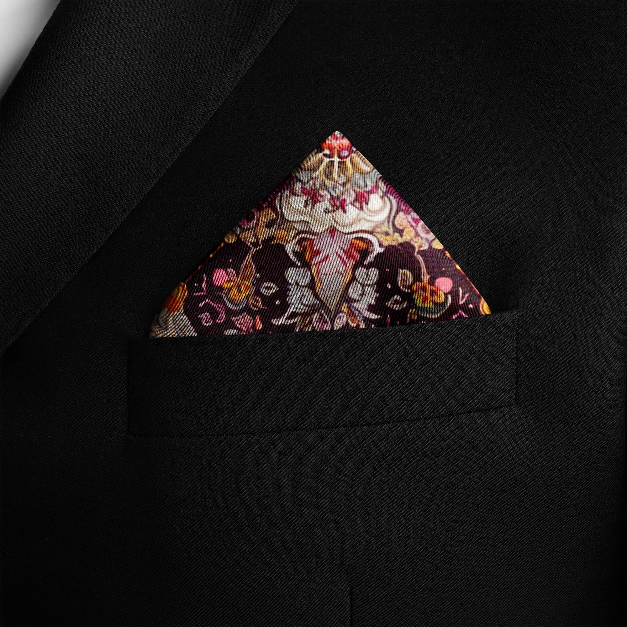 ORNAMENTAL PAISLEY SILK POCKET SQUARE ORNAMENTAL PAISLEY SILK POCKET SQUARE