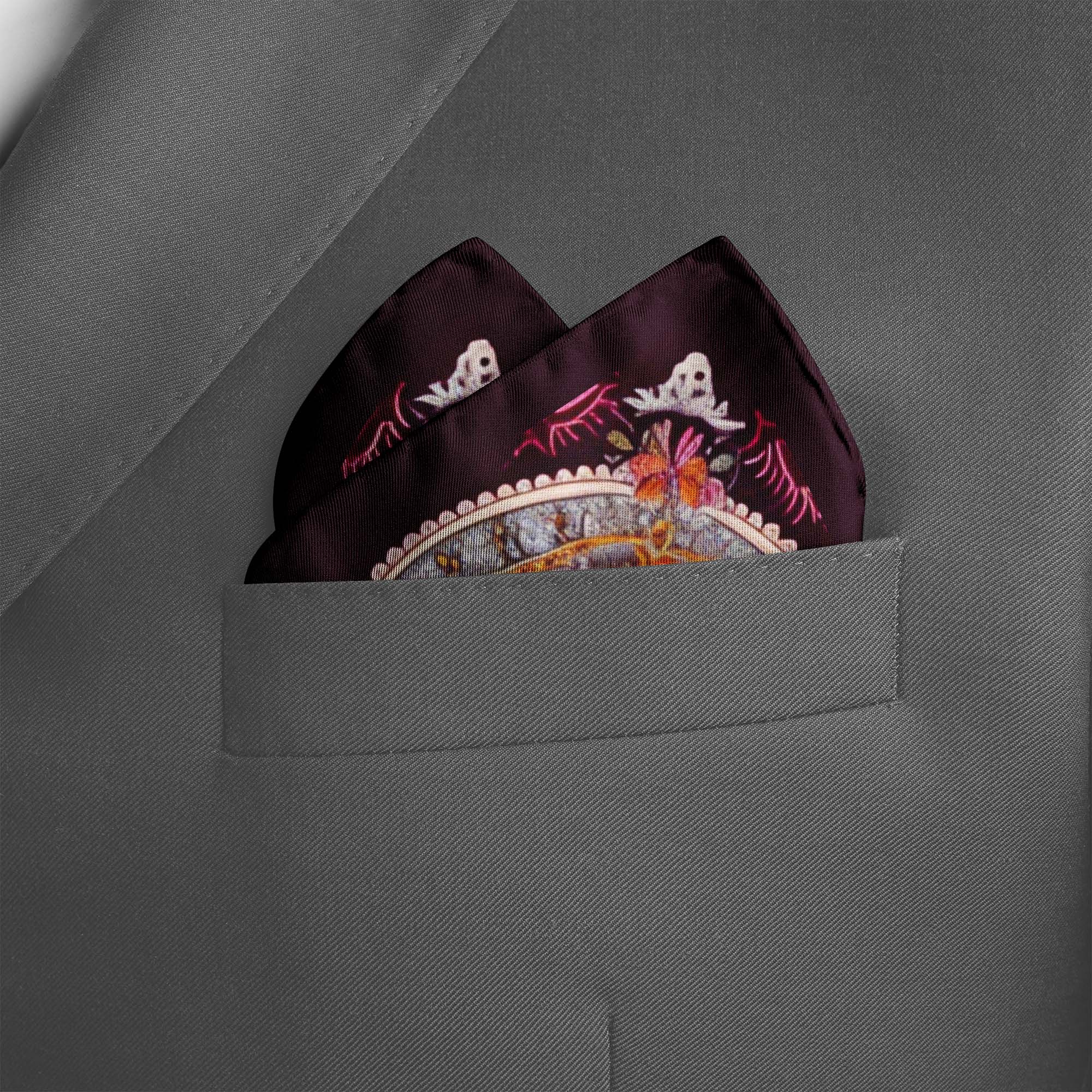 ORNAMENTAL PAISLEY SILK POCKET SQUARE ORNAMENTAL PAISLEY SILK POCKET SQUARE