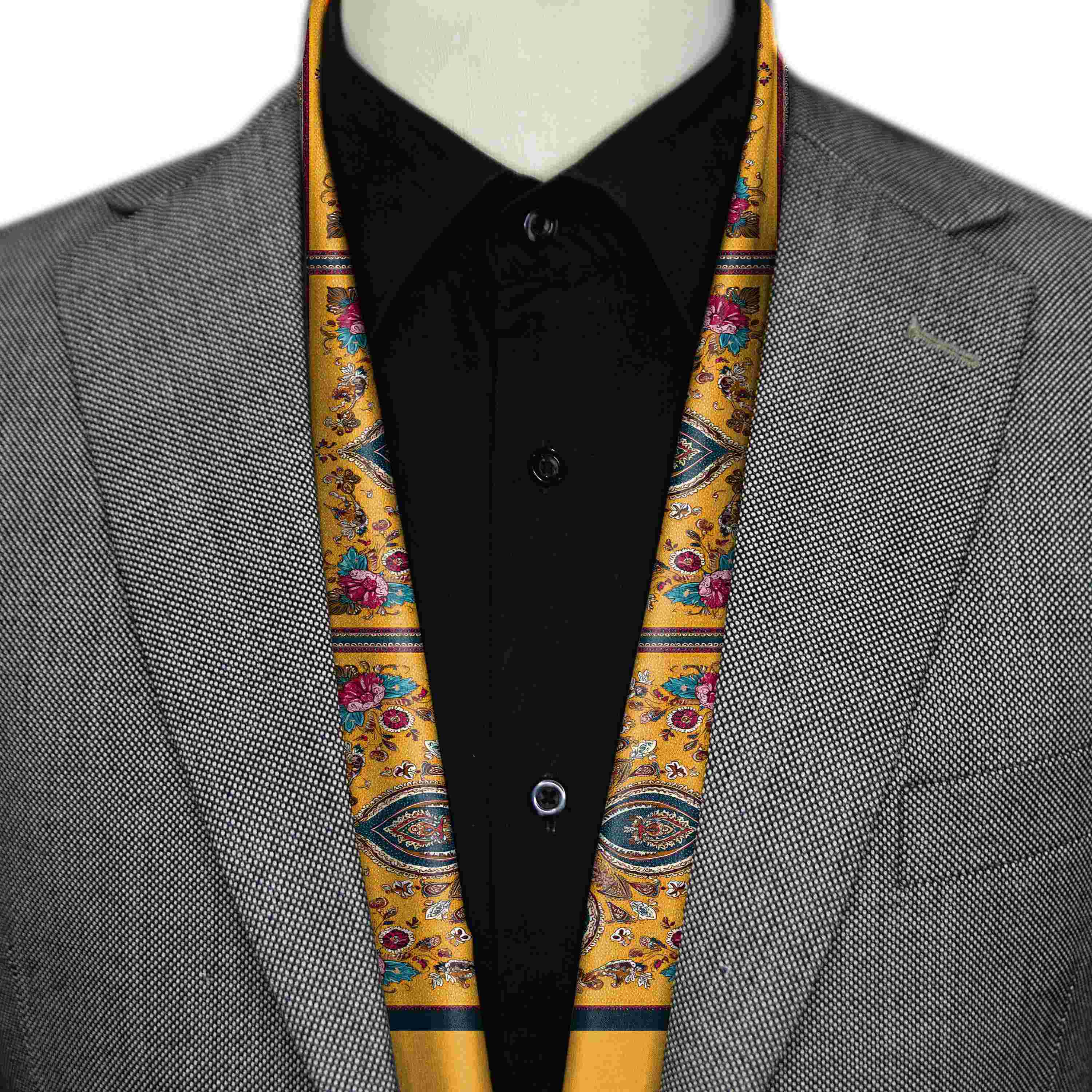MARIGOLD BLOOM MEN SCARF - PREMIUM COLLECTION MARIGOLD BLOOM MEN SCARF - PREMIUM COLLECTION