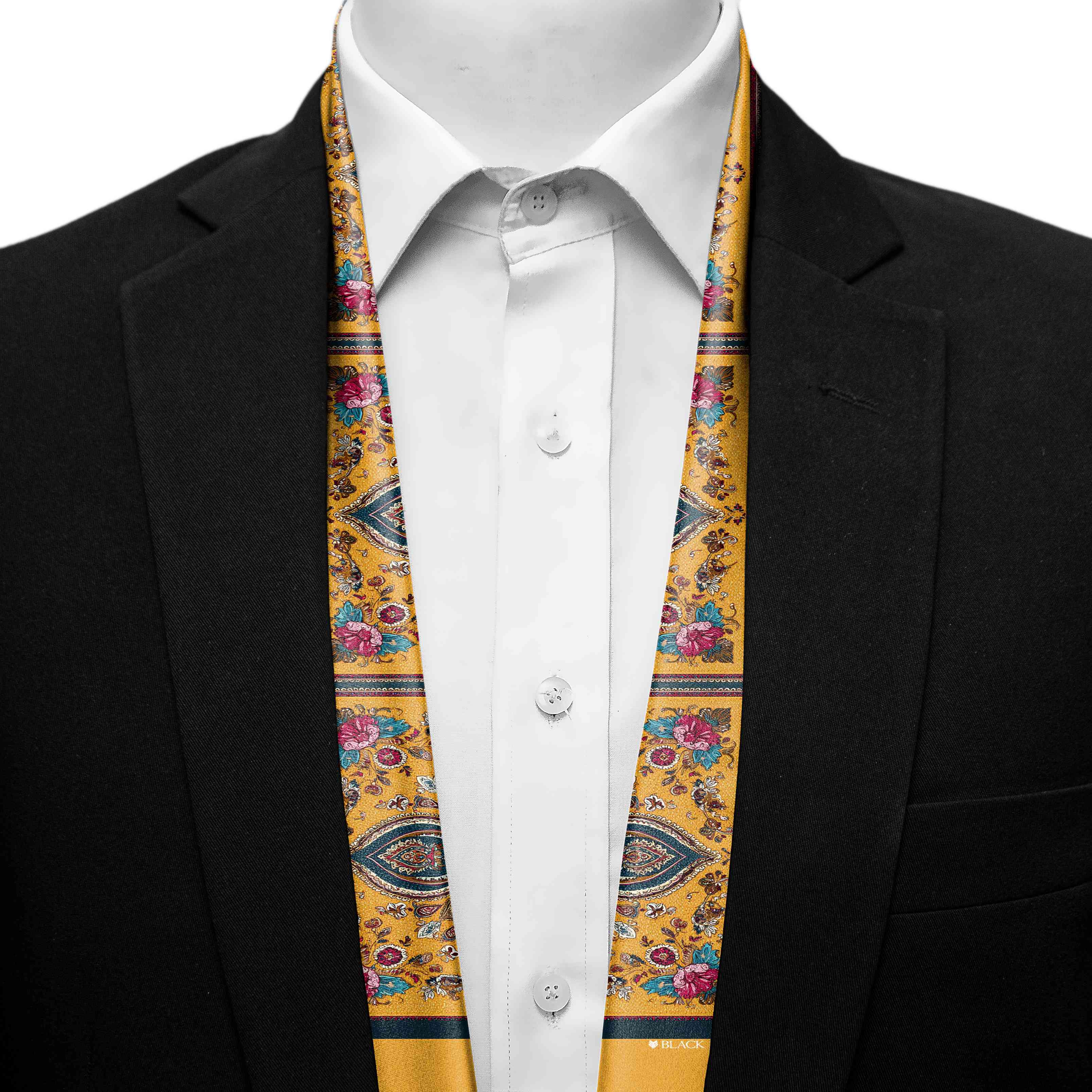 MARIGOLD BLOOM MEN SCARF - PREMIUM COLLECTION MARIGOLD BLOOM MEN SCARF - PREMIUM COLLECTION