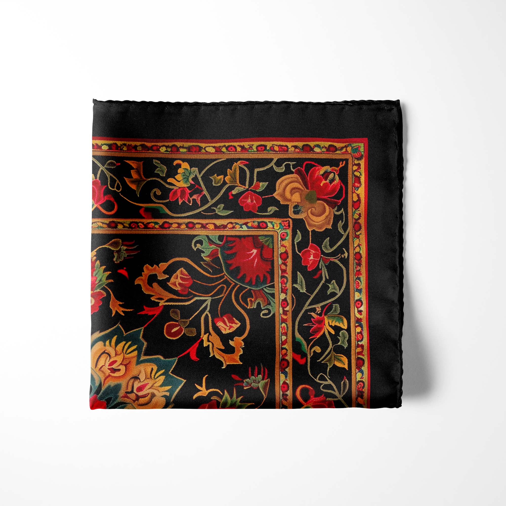 SAFAVIEH HERITAGE SILK POCKET SQUARE SAFAVIEH HERITAGE SILK POCKET SQUARE