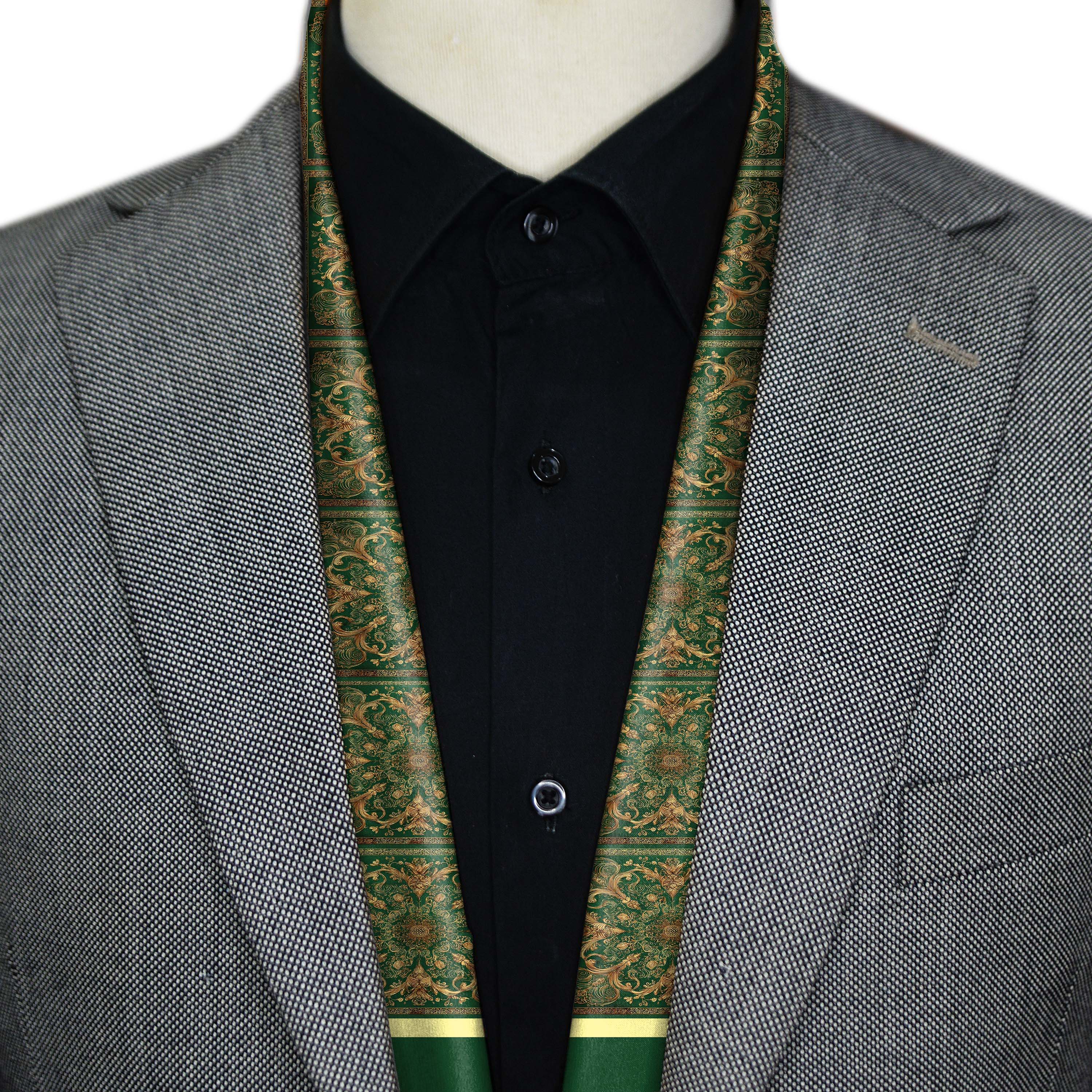 VERIDIAN SILK MEN SCARF - PREMIUM COLLECTION VERIDIAN SILK MEN SCARF - PREMIUM COLLECTION
