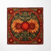 VIBRANT SUNFLOWER SILK HEAD SCARF