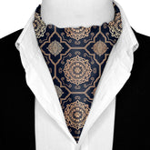 LUXURY ROYAL PATTERN SILK ASCOT – PREMIUM COLLECTION