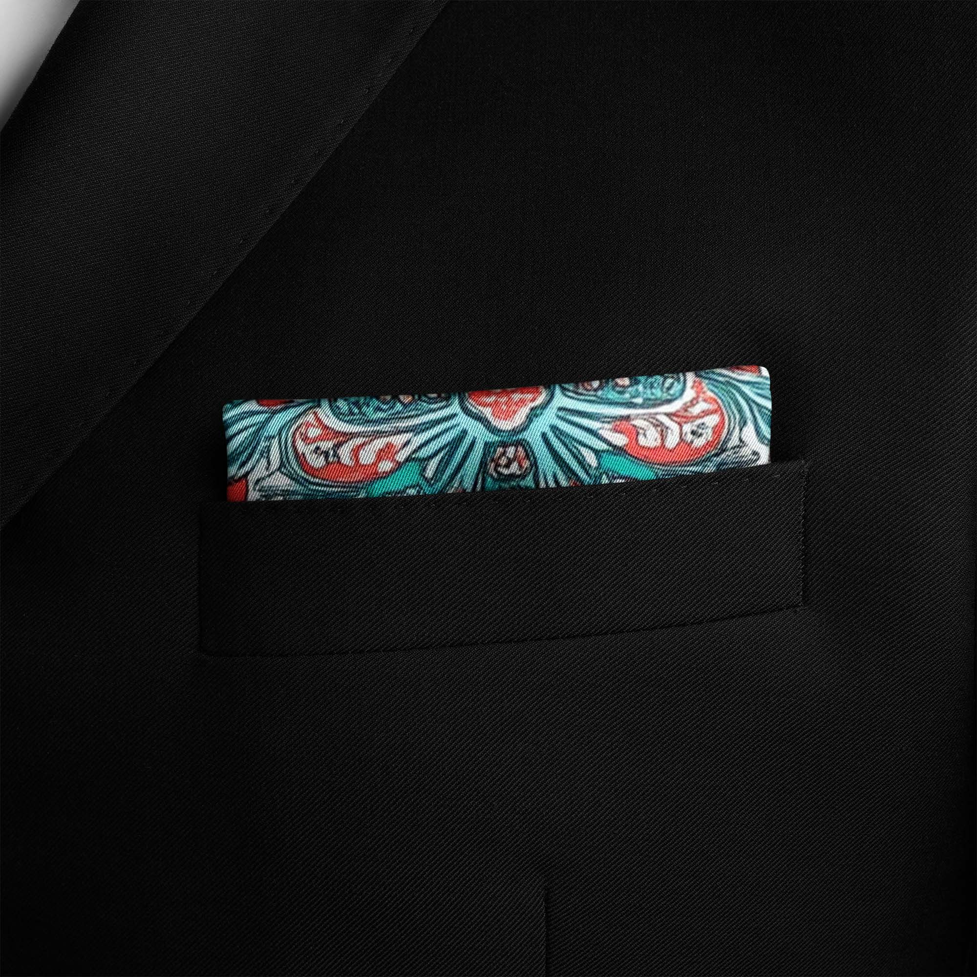 PAISLEY BANDANA SILK POCKET SQUARE PAISLEY BANDANA SILK POCKET SQUARE