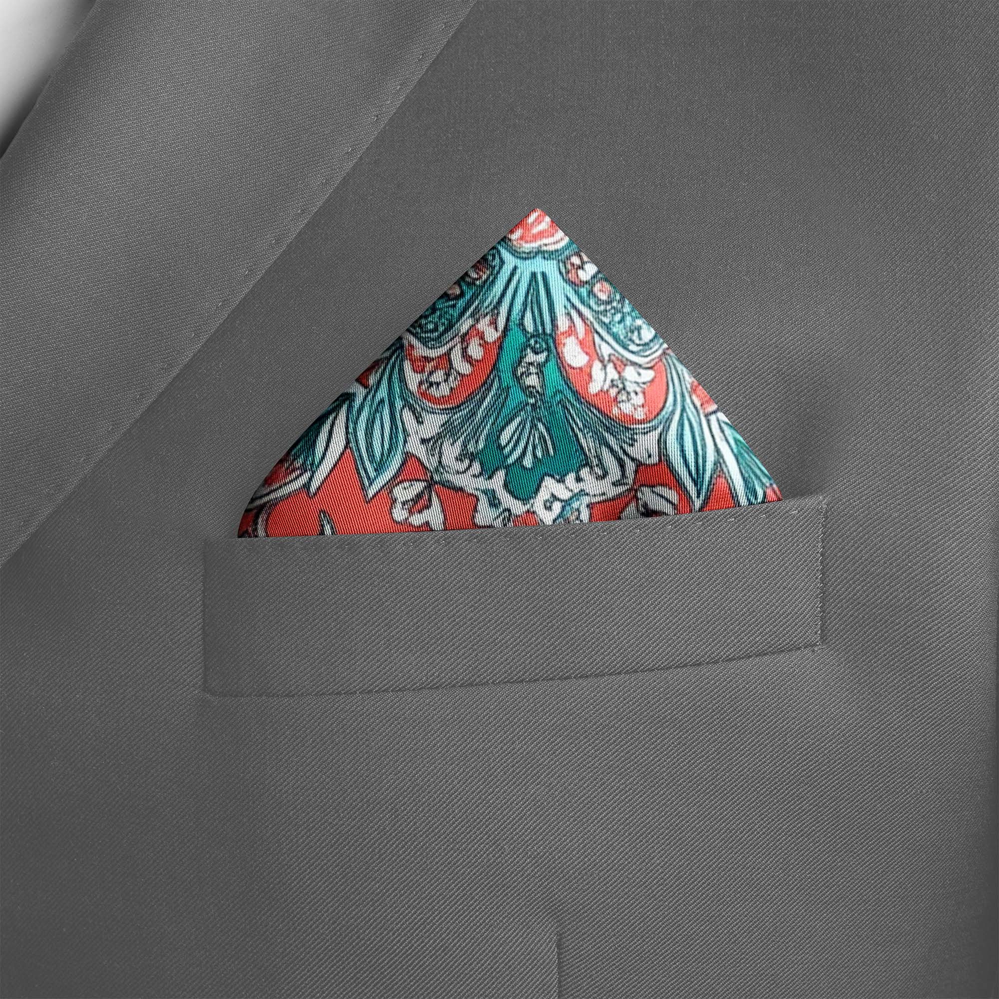 PAISLEY BANDANA SILK POCKET SQUARE PAISLEY BANDANA SILK POCKET SQUARE