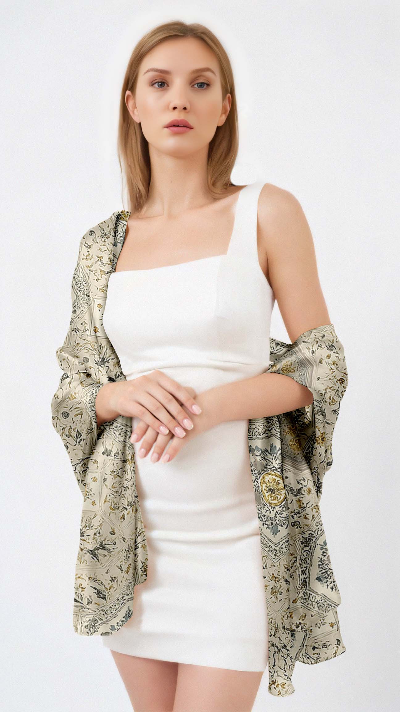 WHIMSERRA SILK LONG LADIES SCARF WHIMSERRA SILK LONG LADIES SCARF