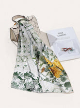 ABSTRACT ELEGANCE SILK HEAD SCARF