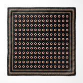 BLACK REVISABLE SILK POCKET SQUARE