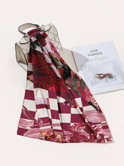 CRIMSON SILK HEAD SCARF