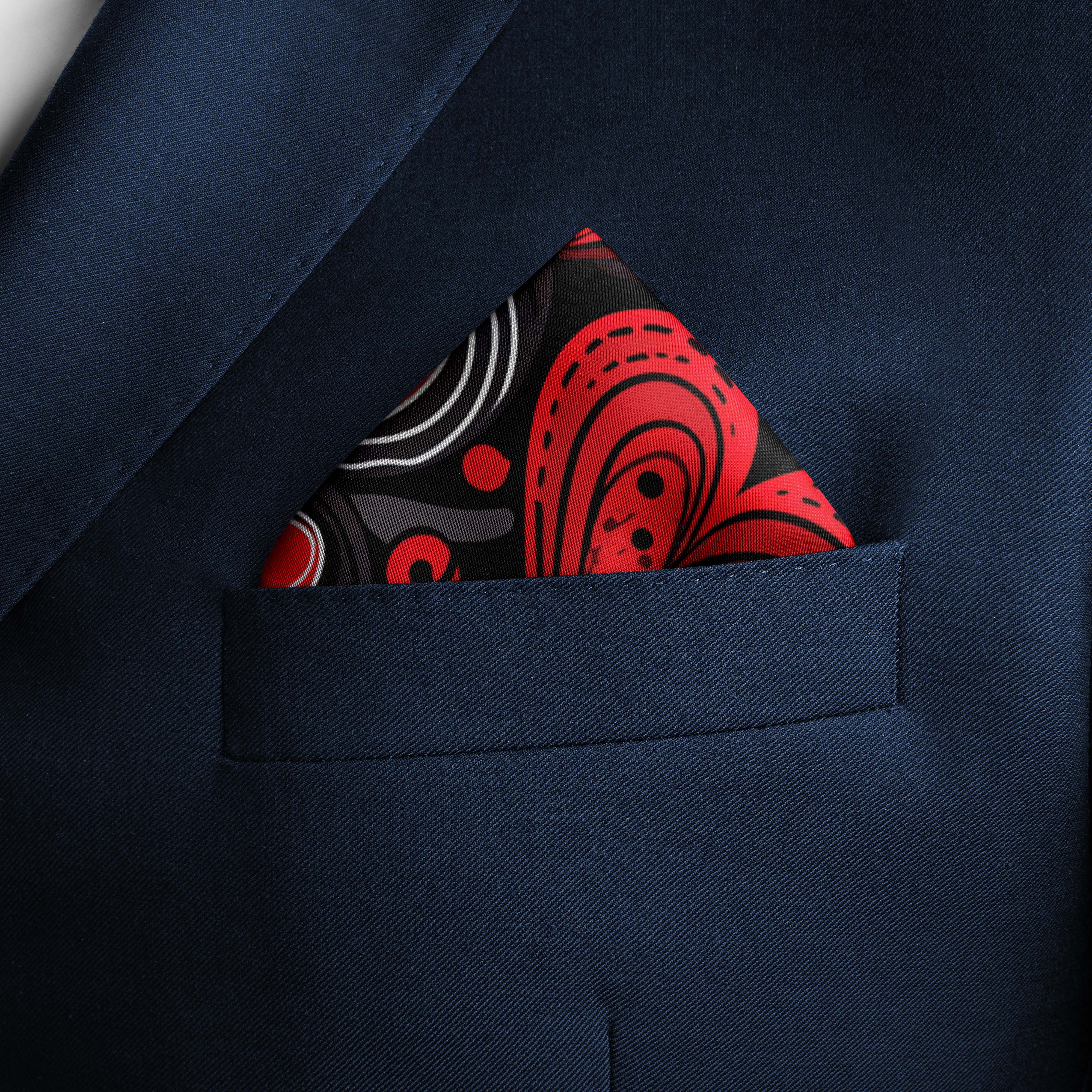 HEART LOVE SILK POCKET SQUARE - VALENTINE DAY COLLECTION HEART LOVE SILK POCKET SQUARE - VALENTINE DAY COLLECTION