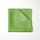 KELLY GREEN DOT SILK POCKET SQUARE