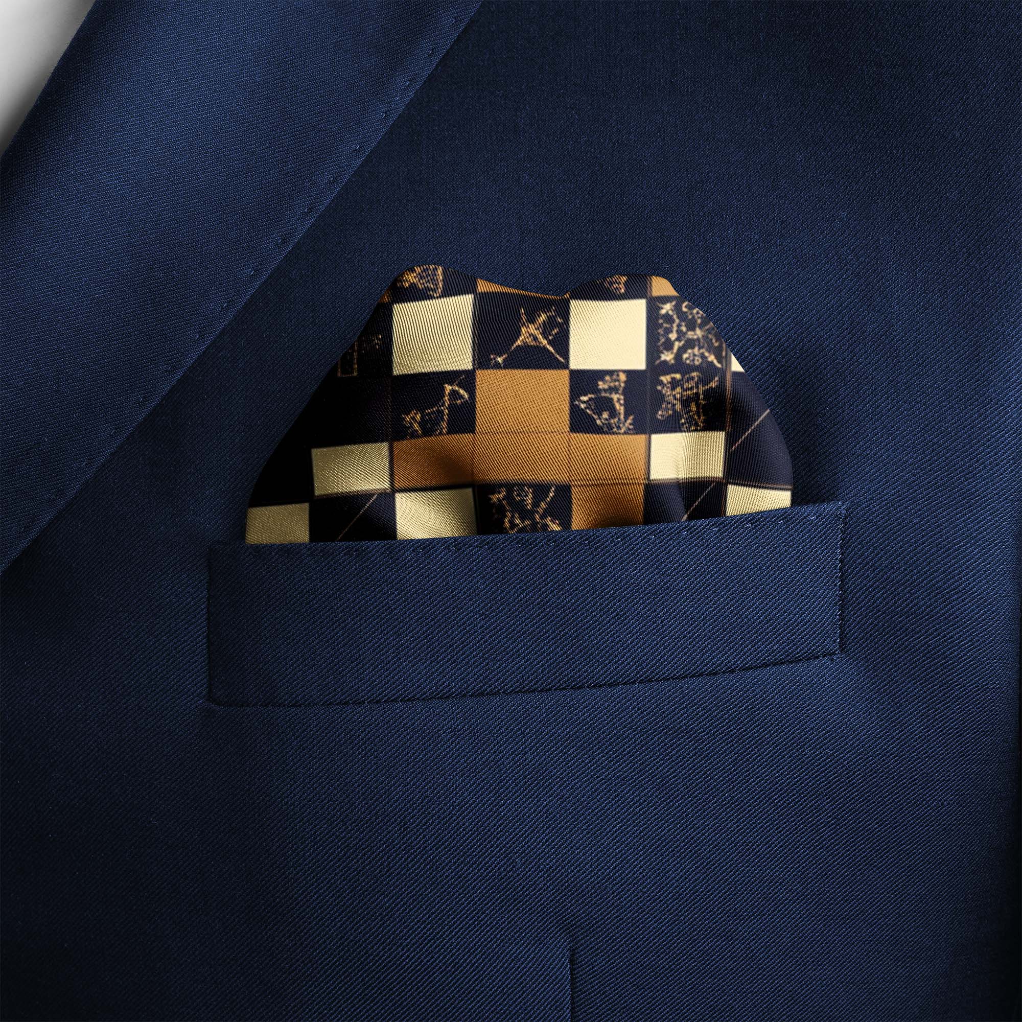 QUEENS GAMBIT SILK POCKET SQUARE QUEENS GAMBIT SILK POCKET SQUARE