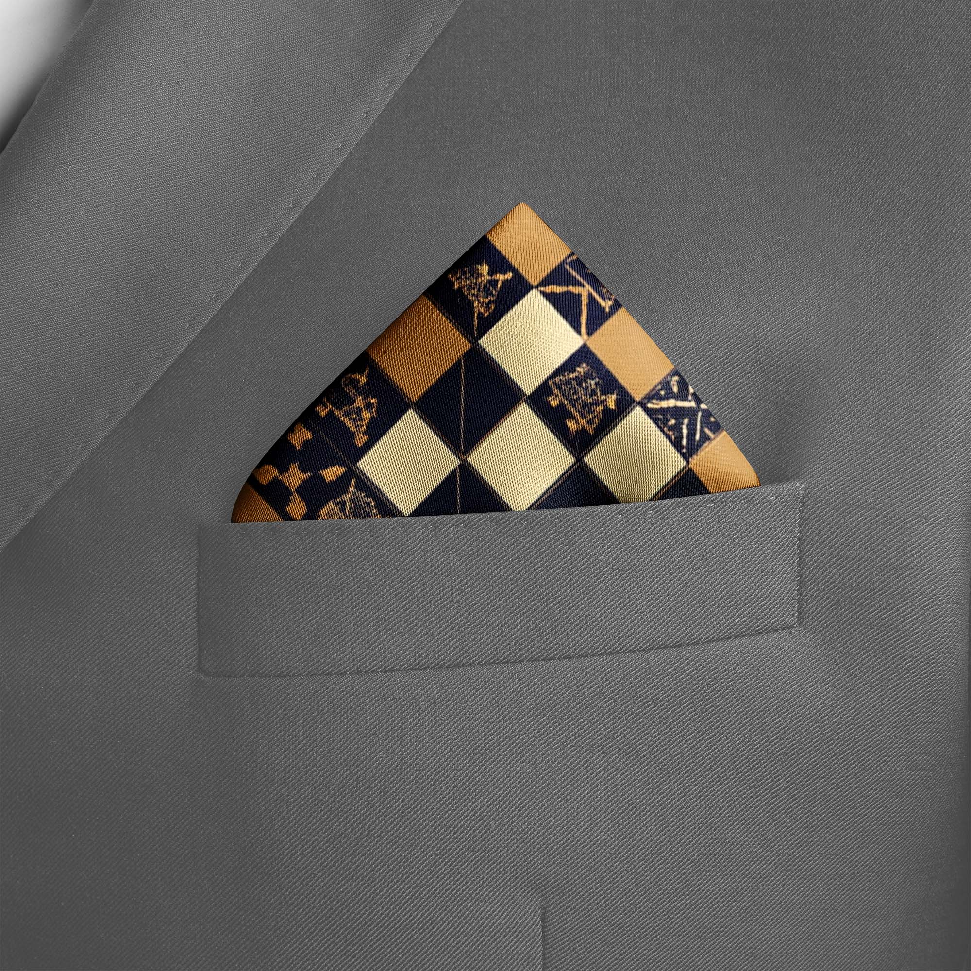 QUEENS GAMBIT SILK POCKET SQUARE QUEENS GAMBIT SILK POCKET SQUARE