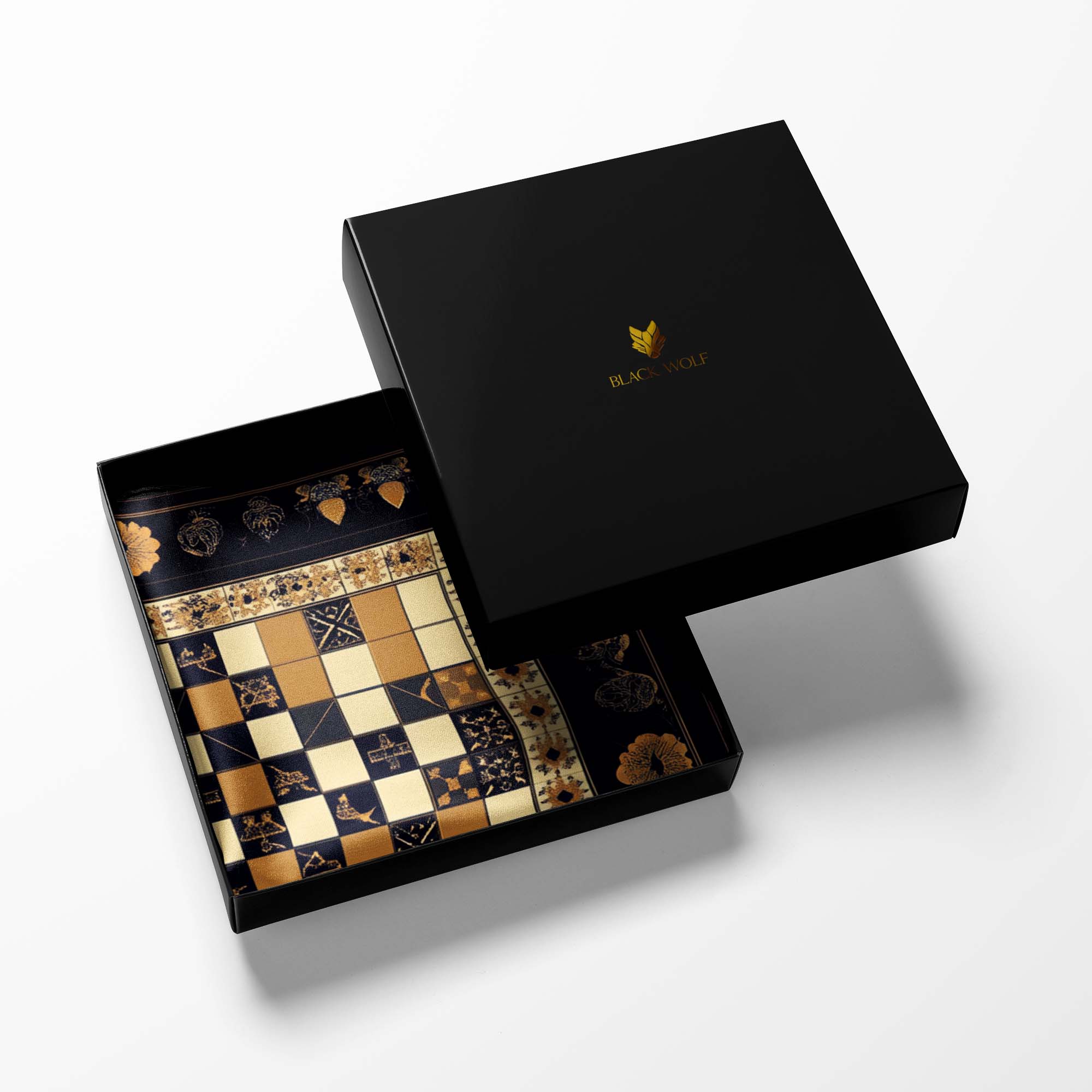 QUEENS GAMBIT SILK POCKET SQUARE QUEENS GAMBIT SILK POCKET SQUARE
