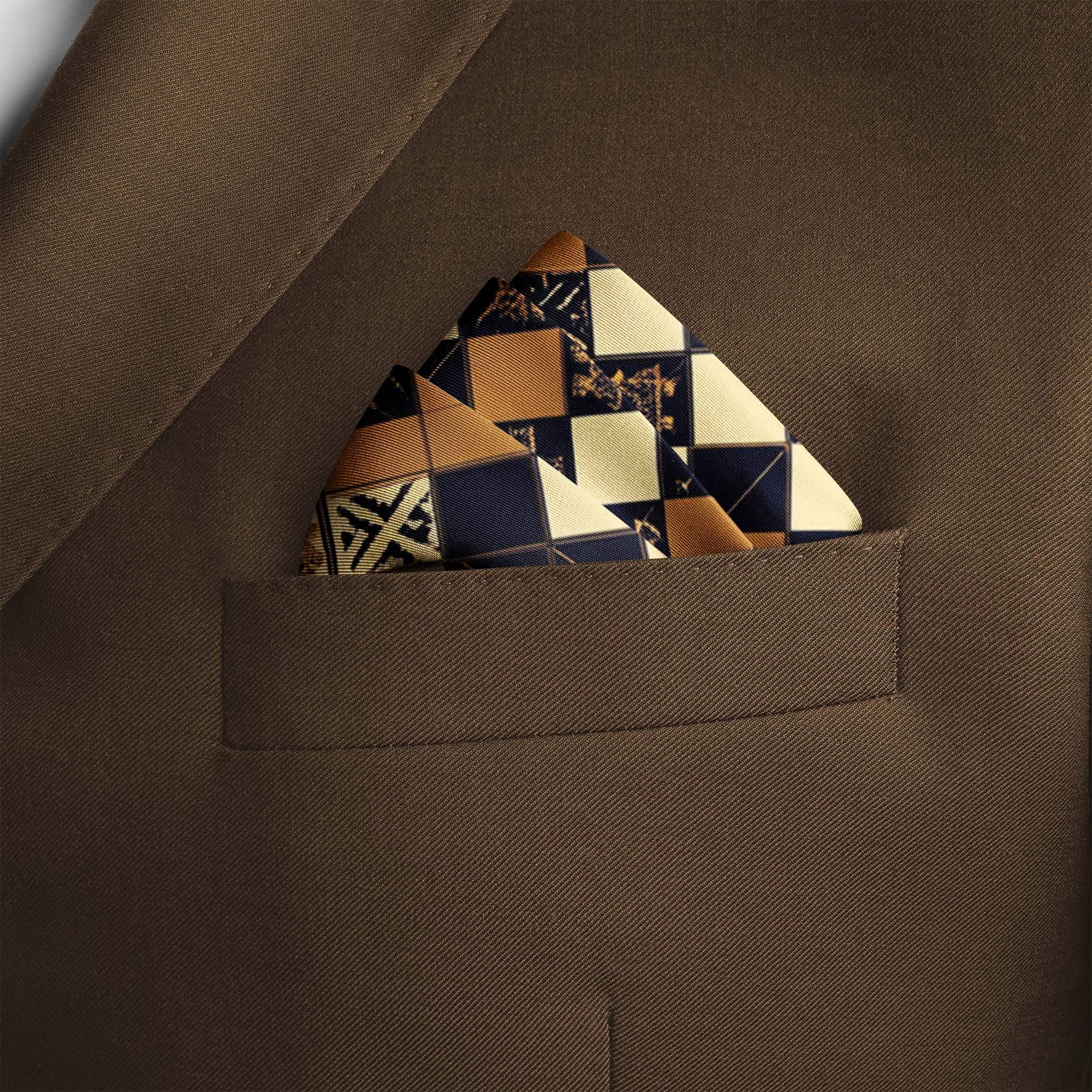 QUEENS GAMBIT SILK POCKET SQUARE QUEENS GAMBIT SILK POCKET SQUARE