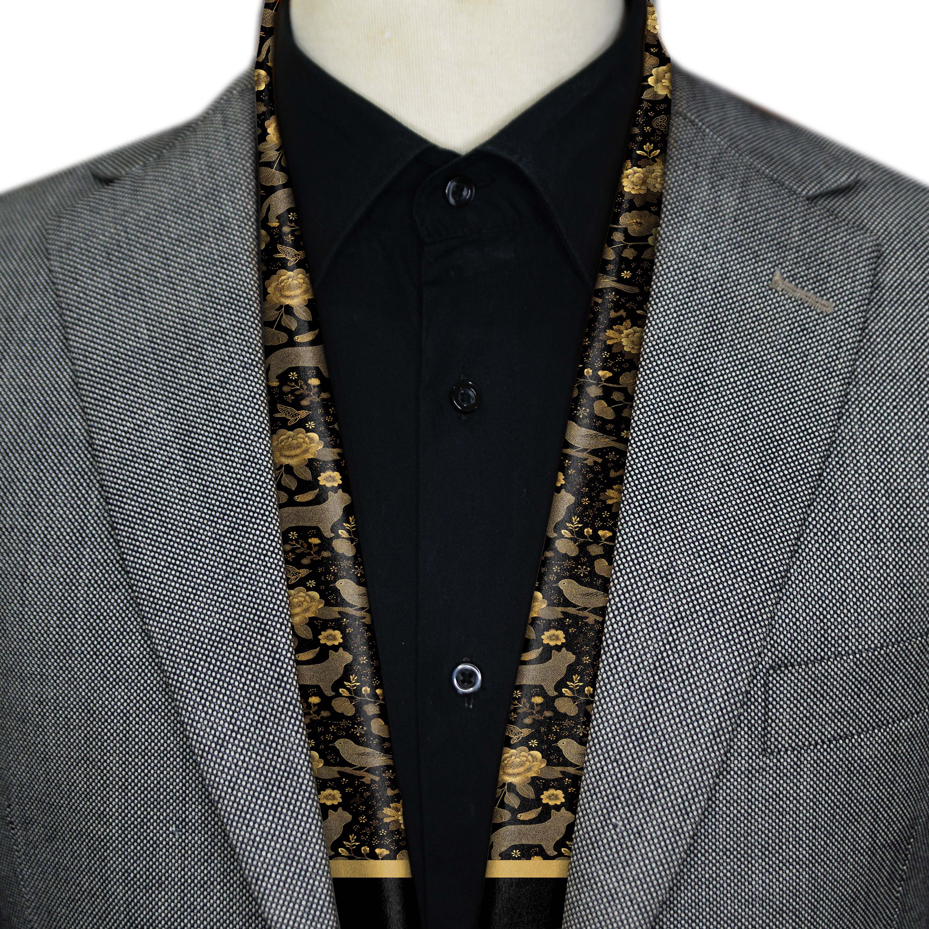 NOIR FAUNA MEN SCARF - PREMIUM COLLECTION NOIR FAUNA MEN SCARF - PREMIUM COLLECTION