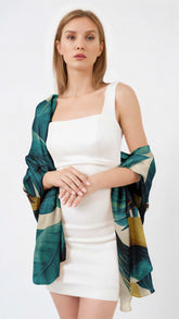 FLORAVIAN SILK LONG LADIES SCARF