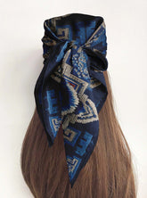 AZULEJO SILK HEAD SCARF
