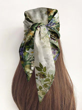 GARDEN WHISPER SILK HEAD SCARF