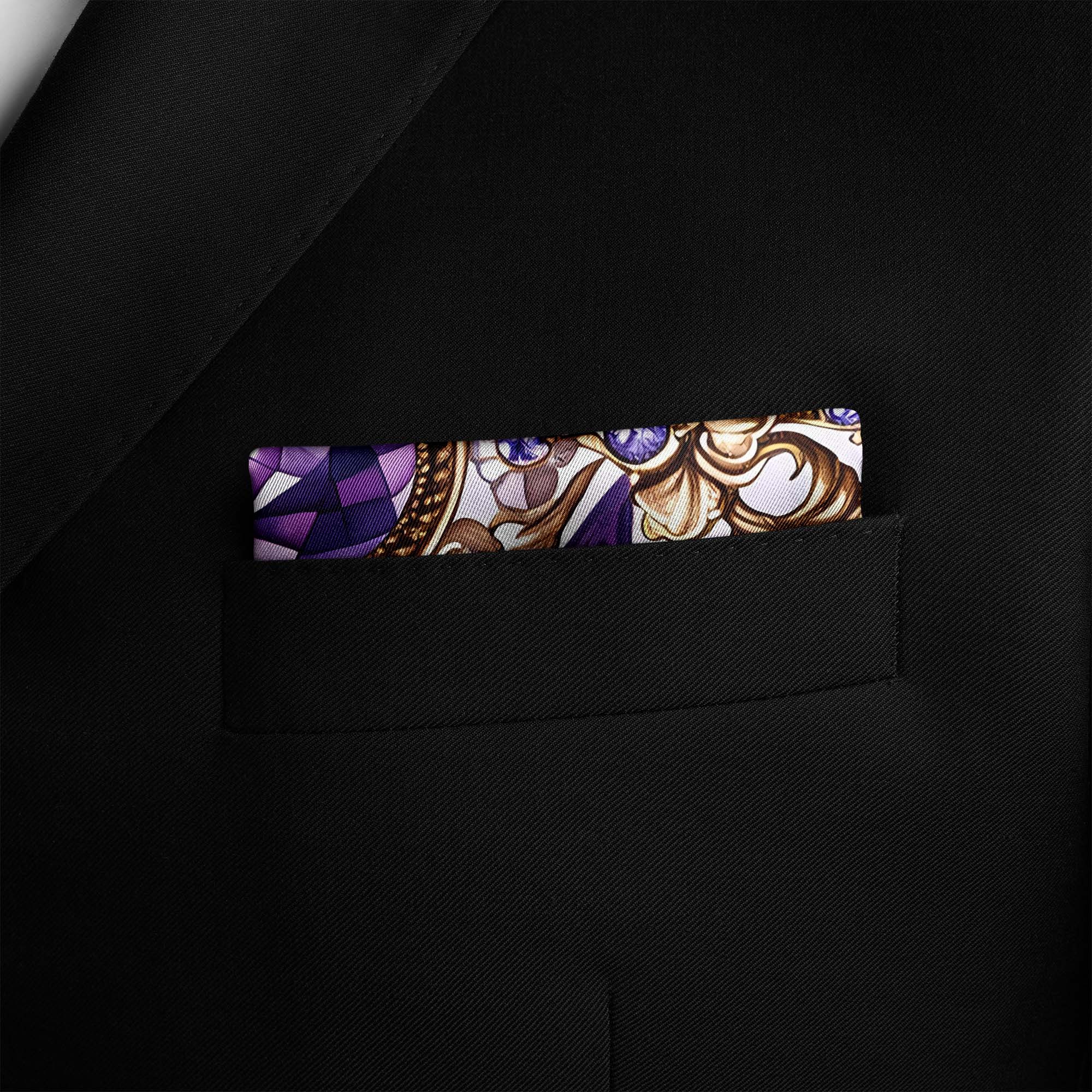 LISIANTHUS FLOWERS SILK POCKET SQUARE LISIANTHUS FLOWERS SILK POCKET SQUARE