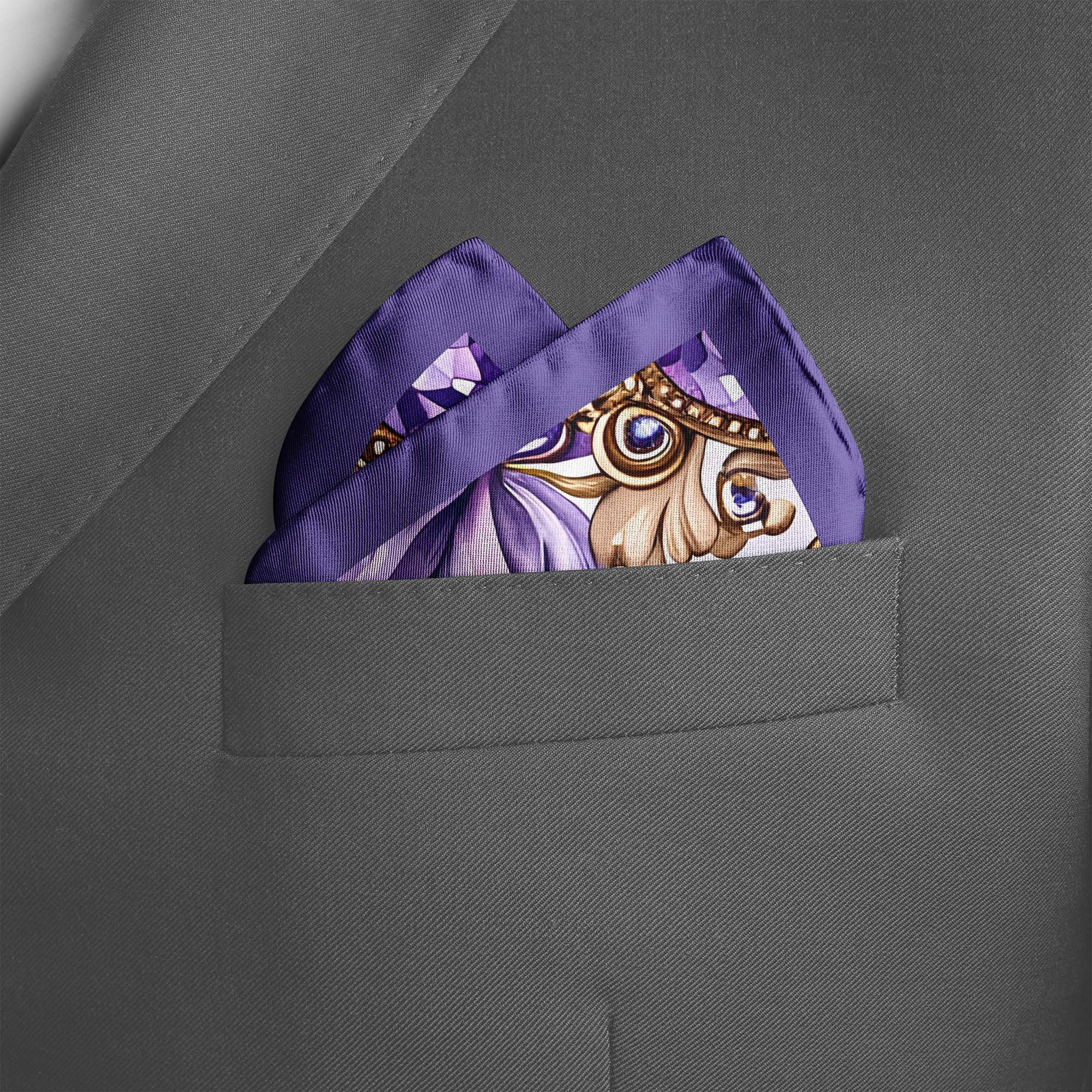 LISIANTHUS FLOWERS SILK POCKET SQUARE LISIANTHUS FLOWERS SILK POCKET SQUARE