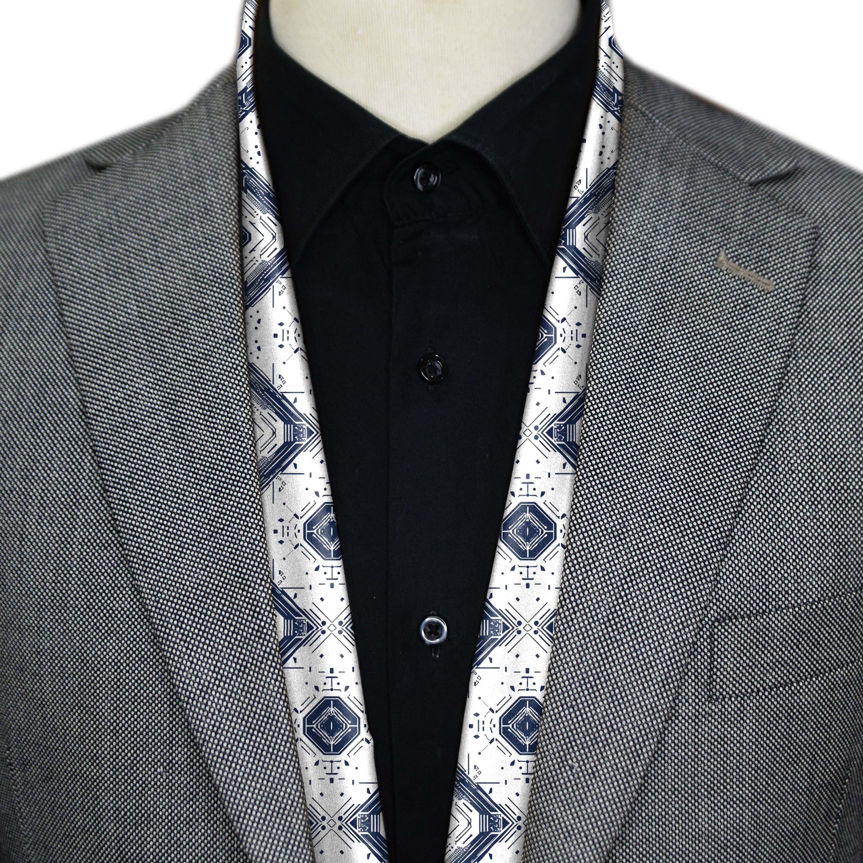 GEOMETRIC ABSTRACT MEN SCARF - PREMIUM COLLECTION GEOMETRIC ABSTRACT MEN SCARF - PREMIUM COLLECTION