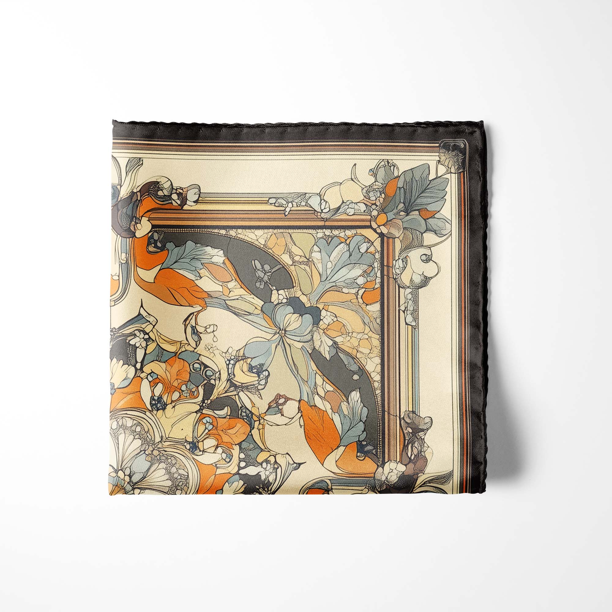 ANTIQUE ANCIENT SILK POCKET SQUARE ANTIQUE ANCIENT SILK POCKET SQUARE