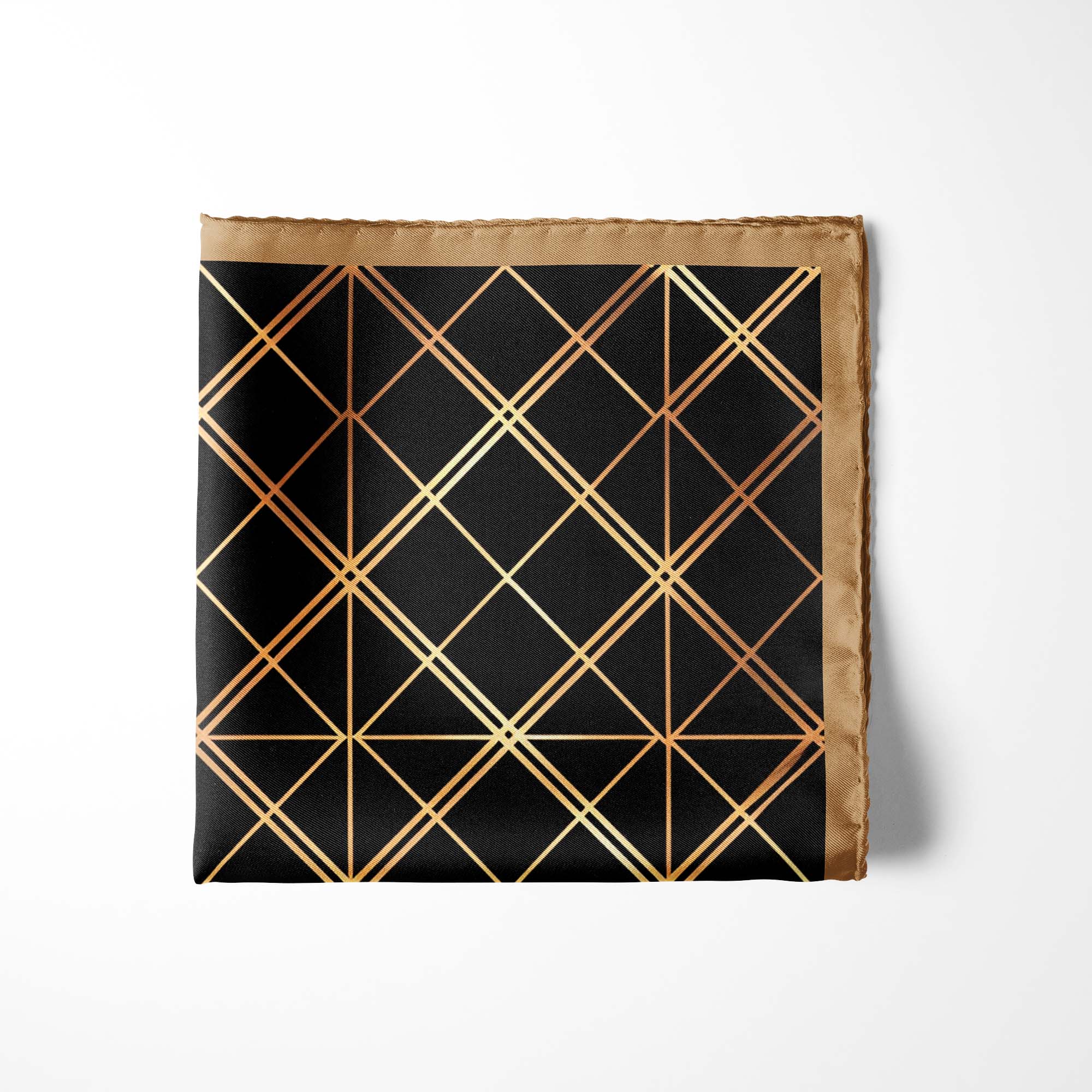 AZTEC ETHNIC SILK POCKET SQUARE AZTEC ETHNIC SILK POCKET SQUARE