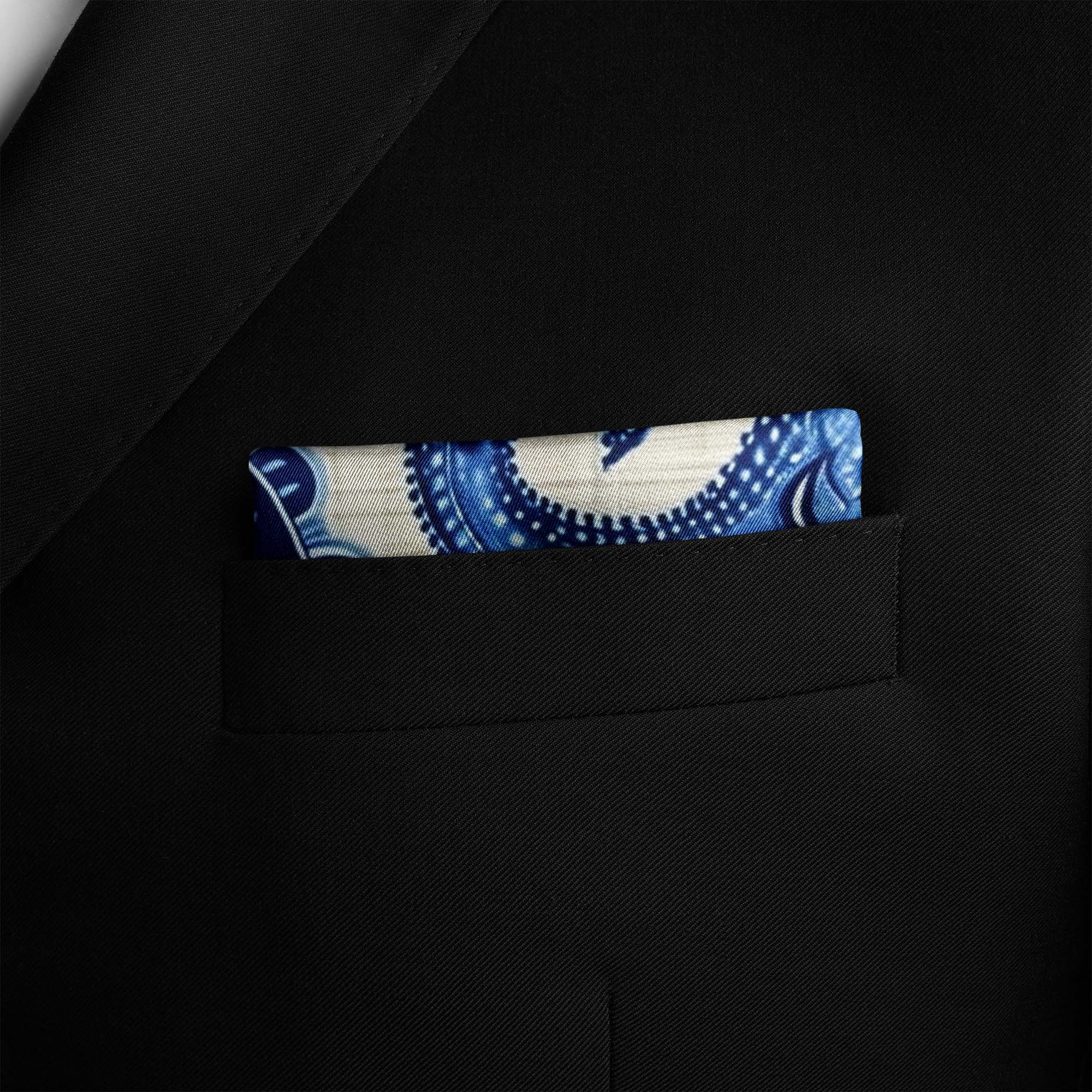 BEATITUDES PAISLEY SILK POCKET SQUARE BEATITUDES PAISLEY SILK POCKET SQUARE
