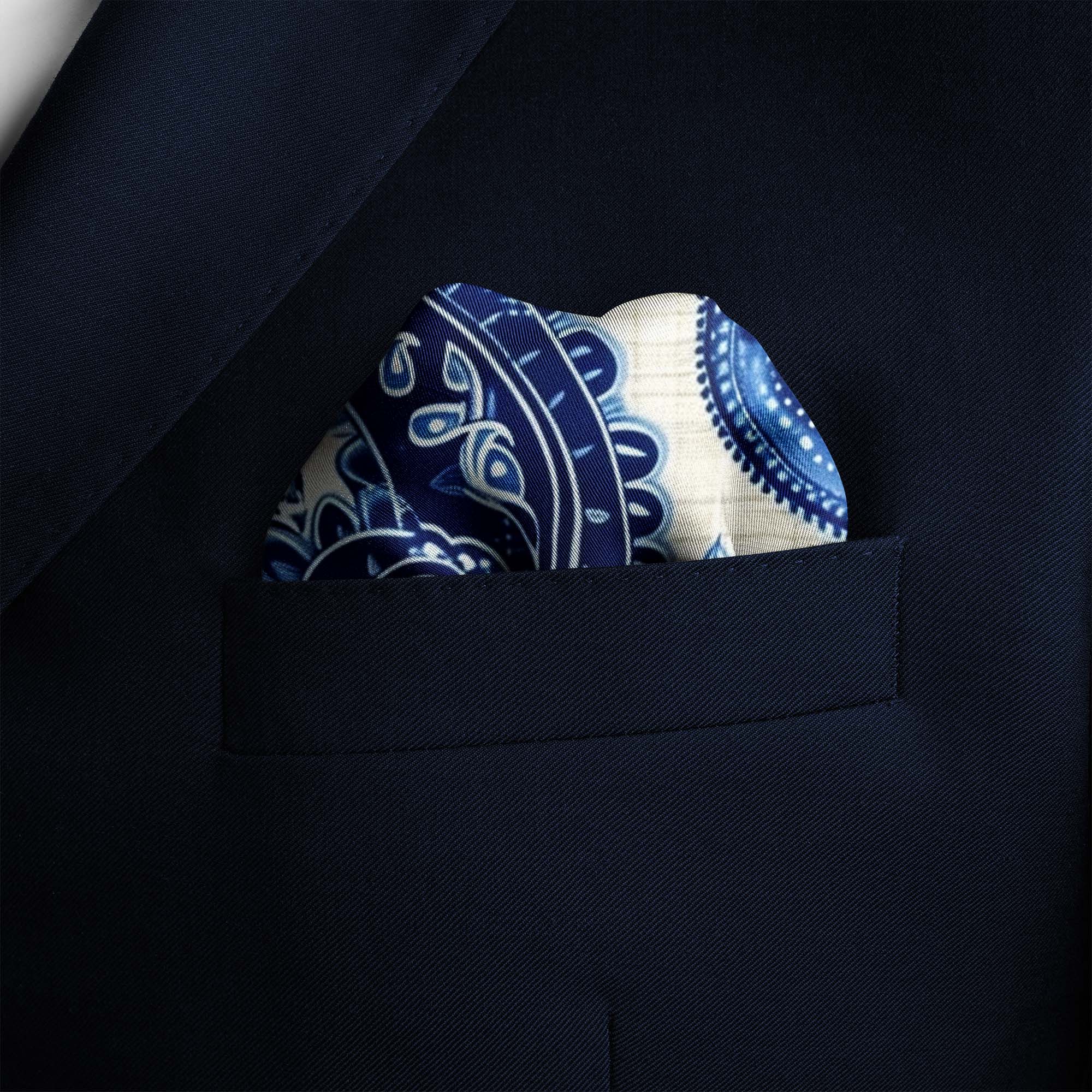 BEATITUDES PAISLEY SILK POCKET SQUARE BEATITUDES PAISLEY SILK POCKET SQUARE