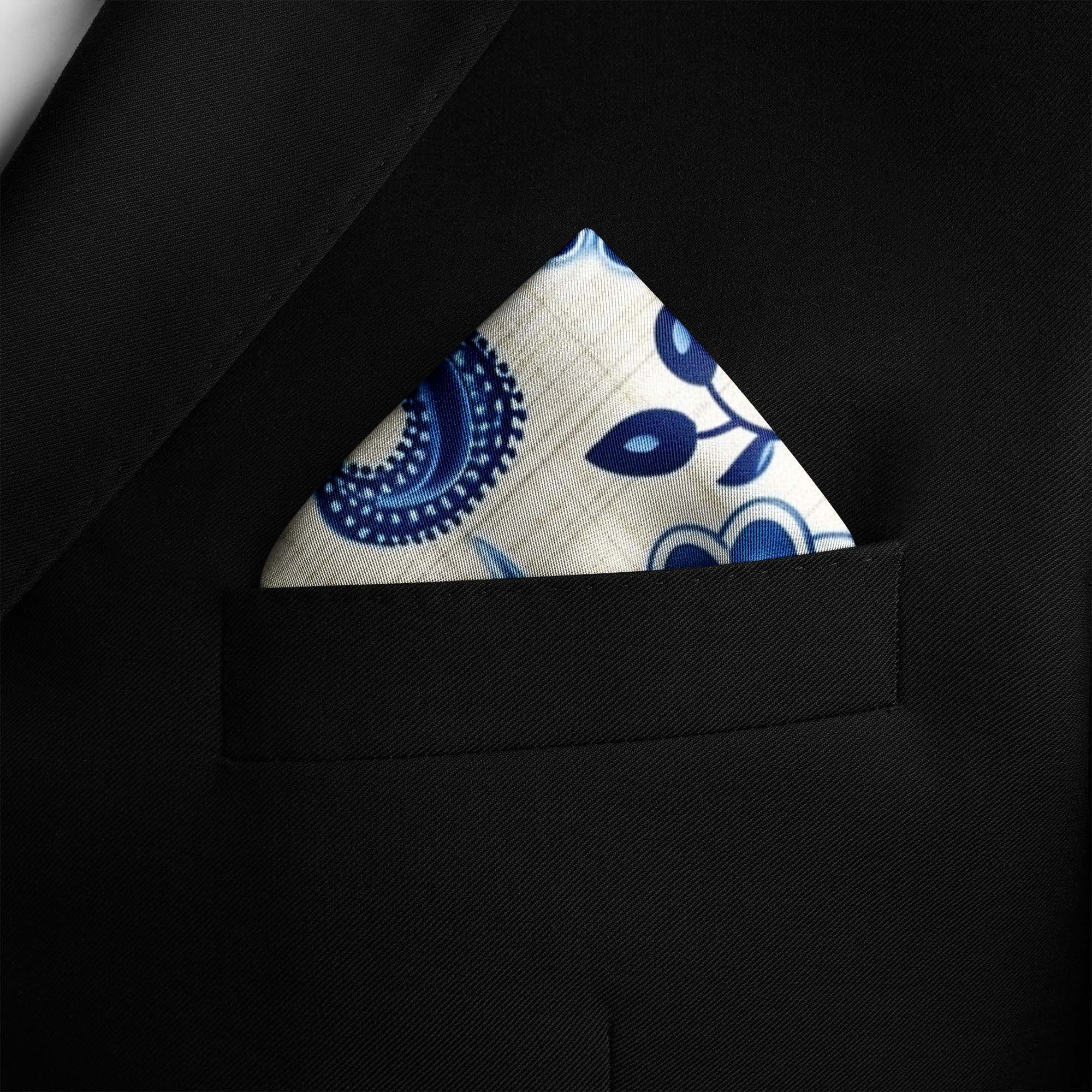BEATITUDES PAISLEY SILK POCKET SQUARE BEATITUDES PAISLEY SILK POCKET SQUARE