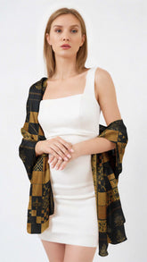 REGAL TAPESTRY SILK LONG LADIES SCARF