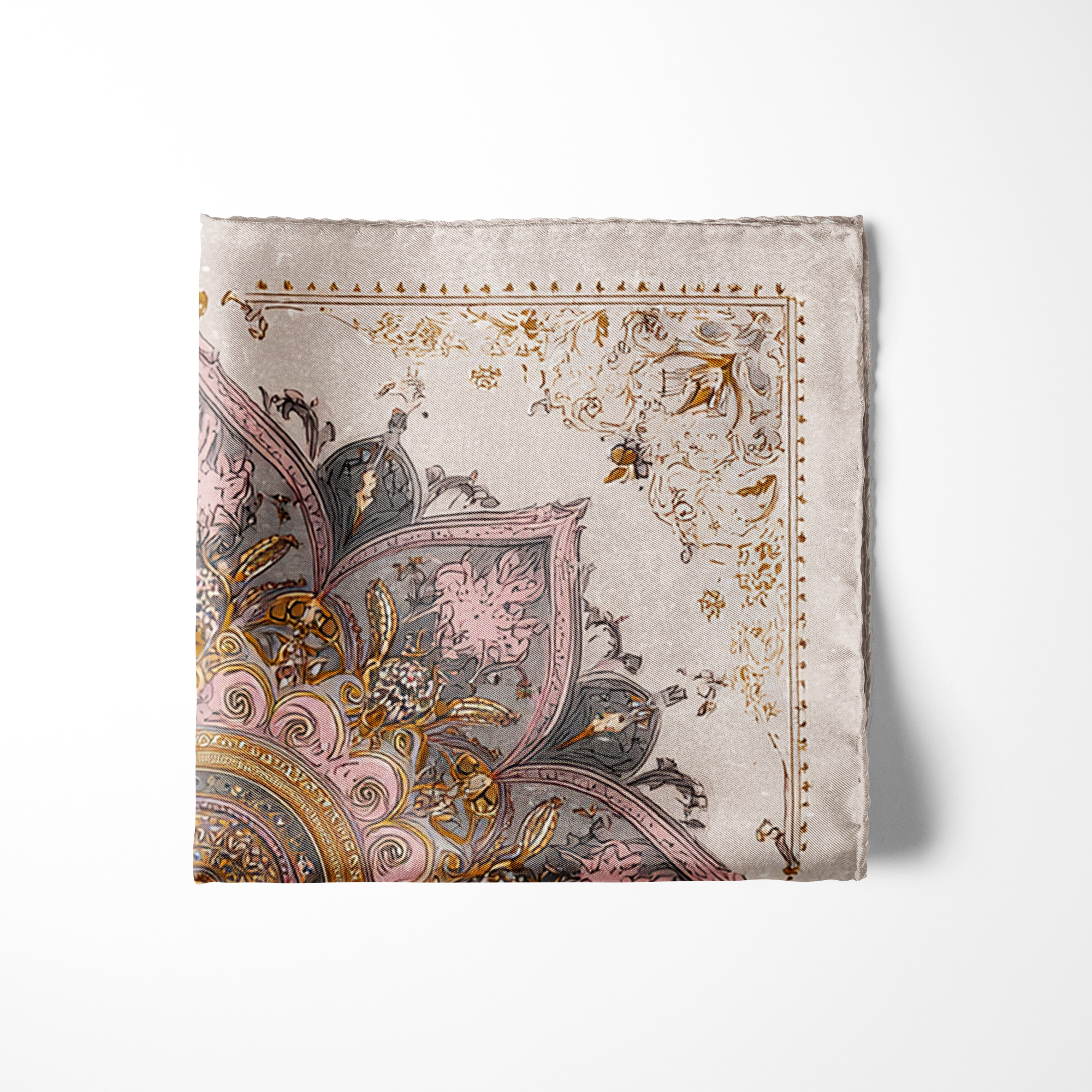 ROSABELLA SILK POCKET SQUARE ROSABELLA SILK POCKET SQUARE