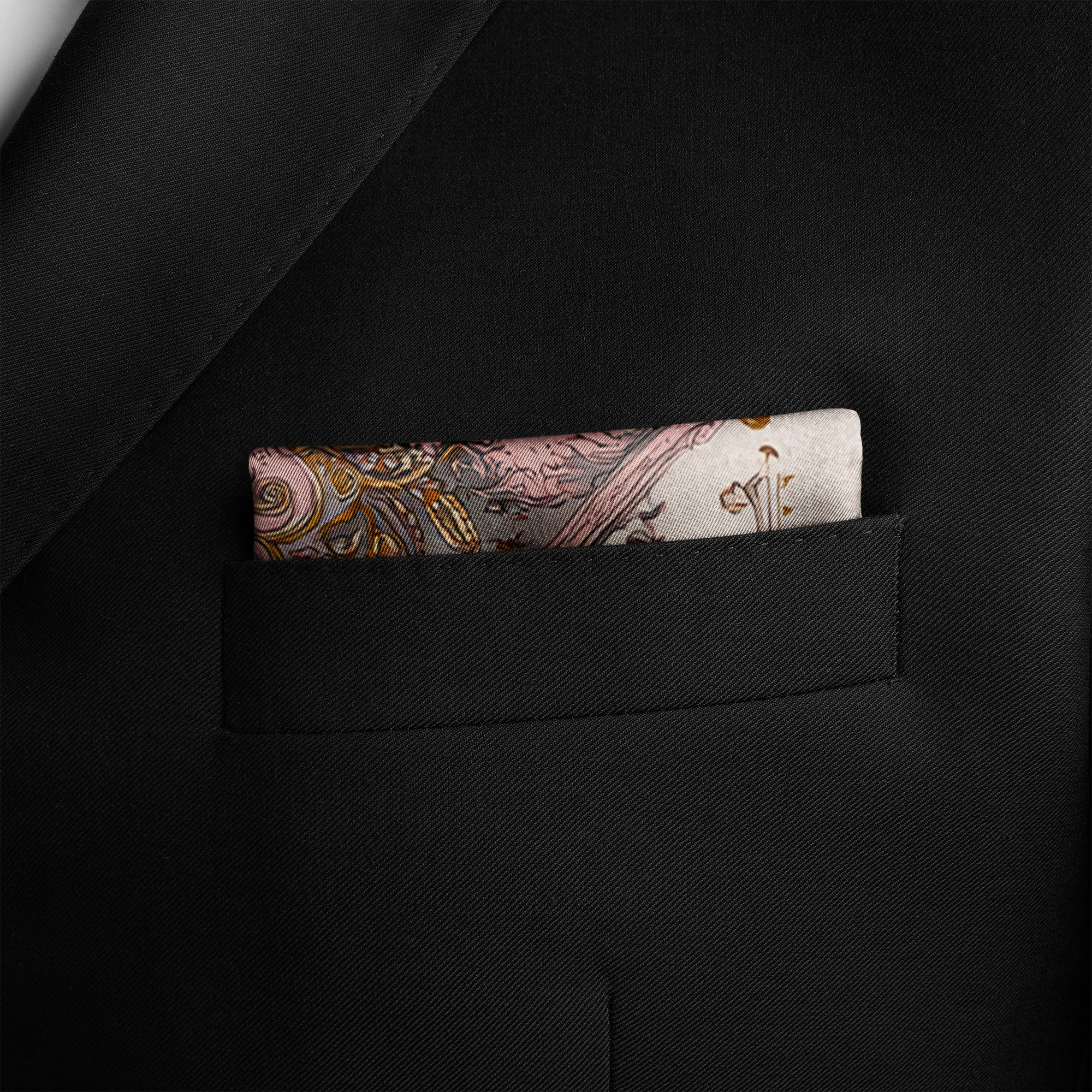 ROSABELLA SILK POCKET SQUARE ROSABELLA SILK POCKET SQUARE