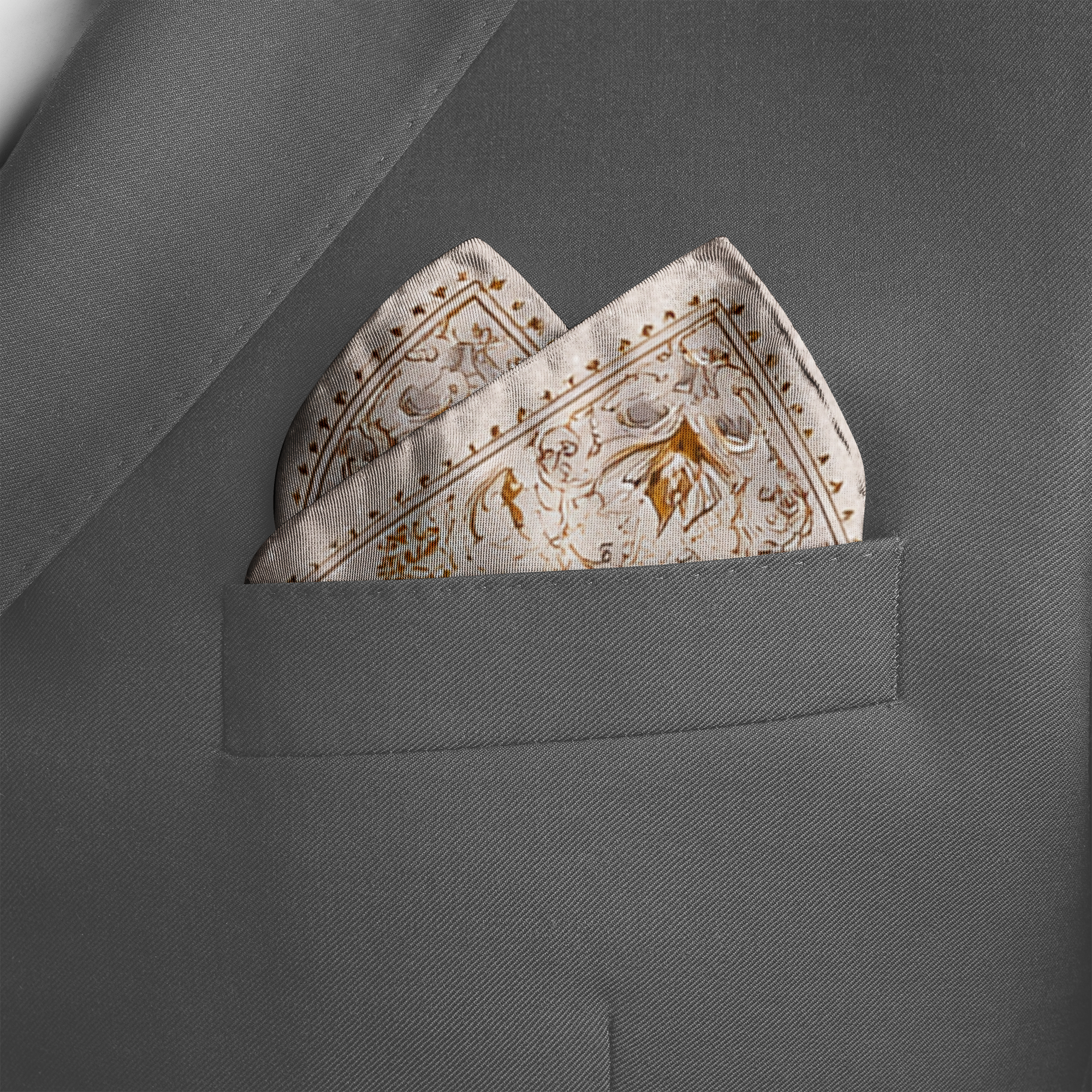 ROSABELLA SILK POCKET SQUARE ROSABELLA SILK POCKET SQUARE