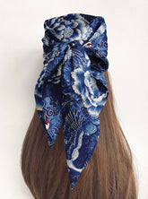 ALEXANDER CHINOISERIE SILK HEAD SCARF